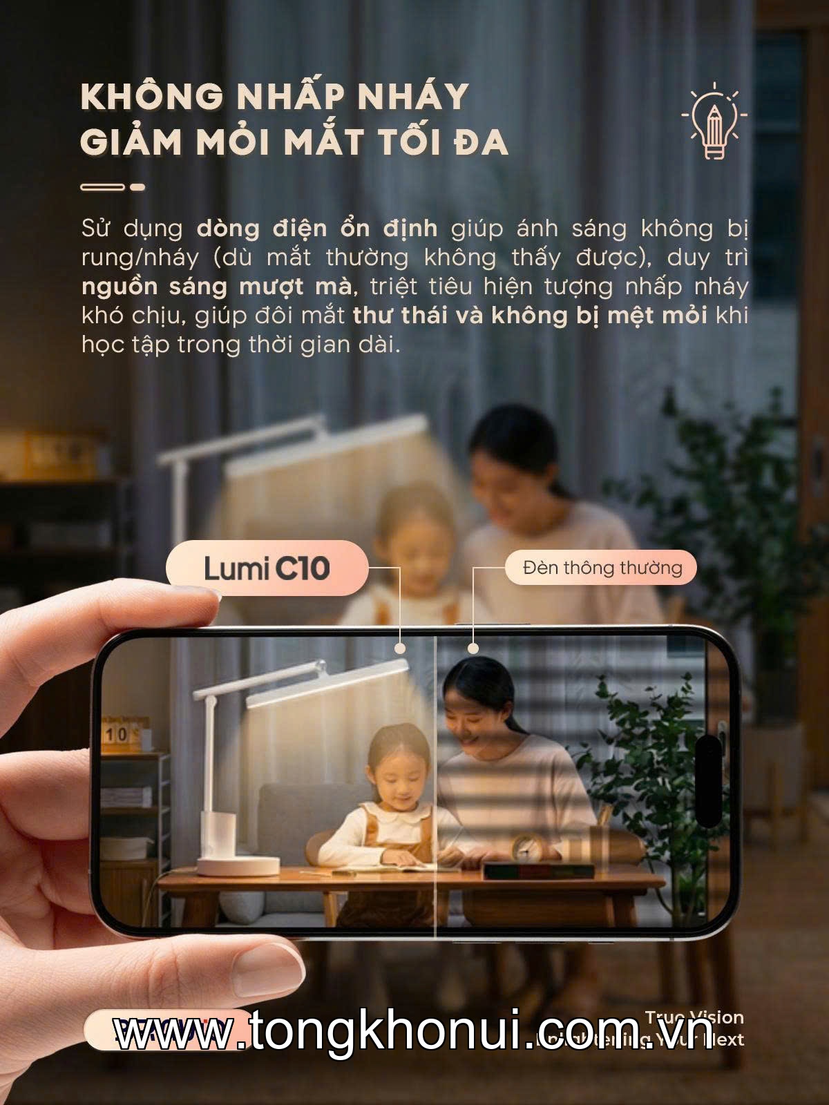 Đèn LED để bàn (DESK LAMP) Bravio Lumi C10 - Tiêu Chuẩn (LDE-BR-LUM-C10-ST-WH-CBA) ảnh 10