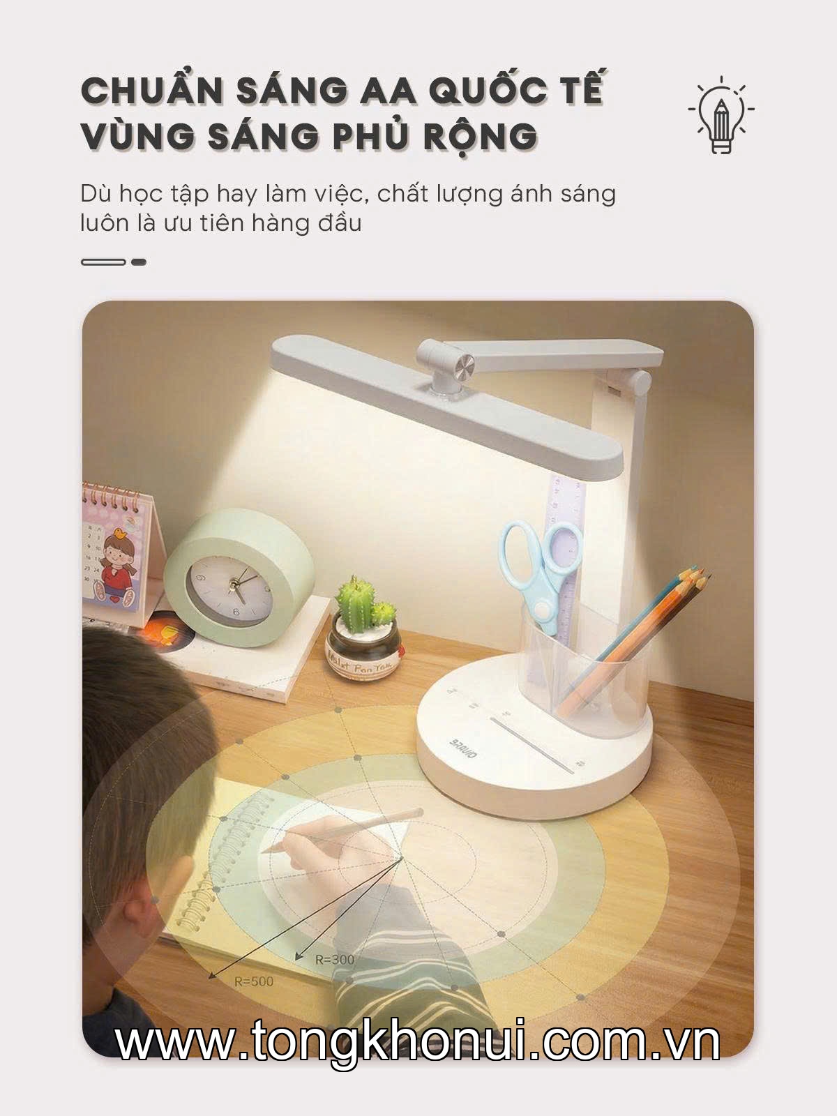 Đèn LED để bàn (DESK LAMP) Bravio Lumi C10 - Tiêu Chuẩn (LDE-BR-LUM-C10-ST-WH-CBA) ảnh 12