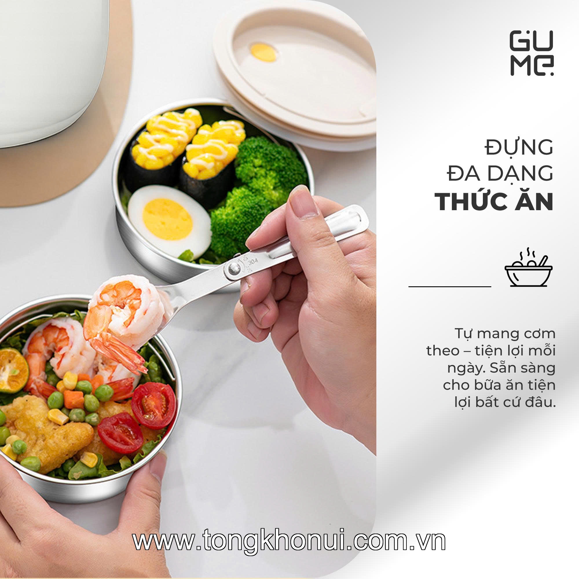 BỘ ĐÔI CẶP LỒNG GIỮ NHIỆT GUME KOREA 1.2/1.5L – BỮA CƠM NHÀ LUÔN TIỆN LỢI ảnh 4