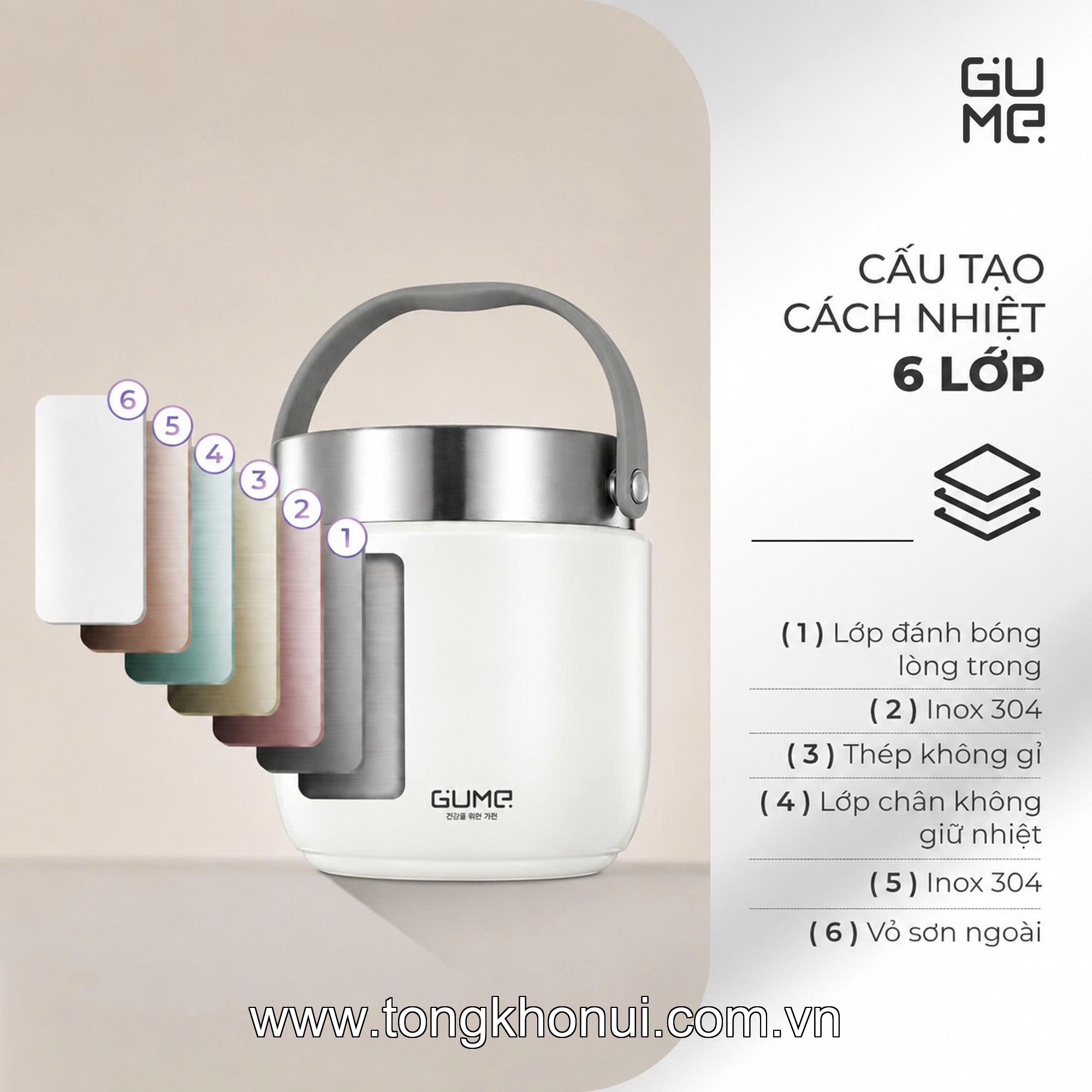 BỘ ĐÔI CẶP LỒNG GIỮ NHIỆT GUME KOREA 1.2/1.5L – BỮA CƠM NHÀ LUÔN TIỆN LỢI ảnh 7