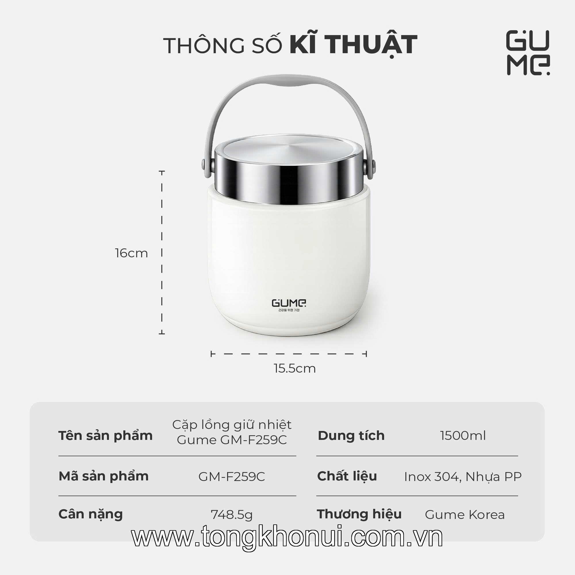 BỘ ĐÔI CẶP LỒNG GIỮ NHIỆT GUME KOREA 1.2/1.5L – BỮA CƠM NHÀ LUÔN TIỆN LỢI ảnh 8