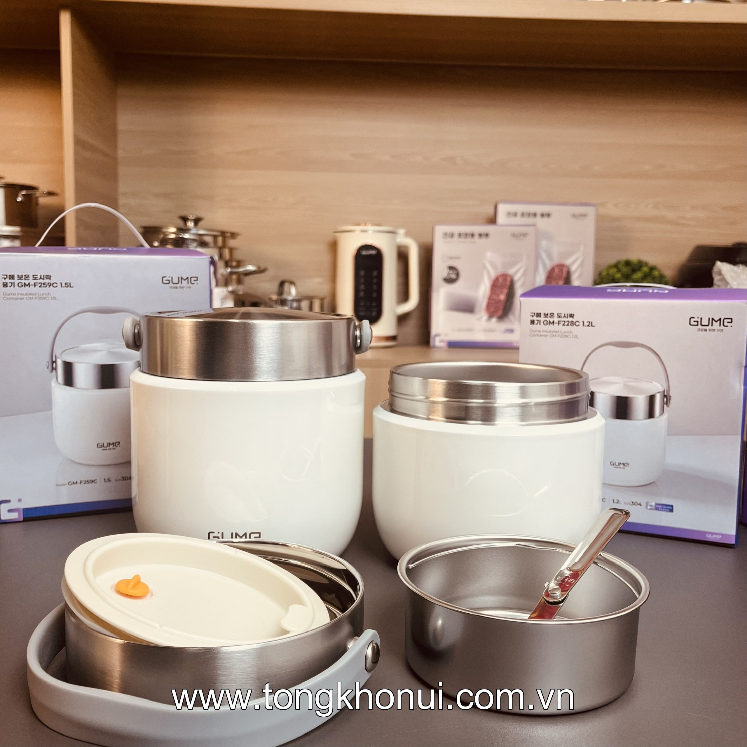 BỘ ĐÔI CẶP LỒNG GIỮ NHIỆT GUME KOREA 1.2/1.5L – BỮA CƠM NHÀ LUÔN TIỆN LỢI ảnh 10