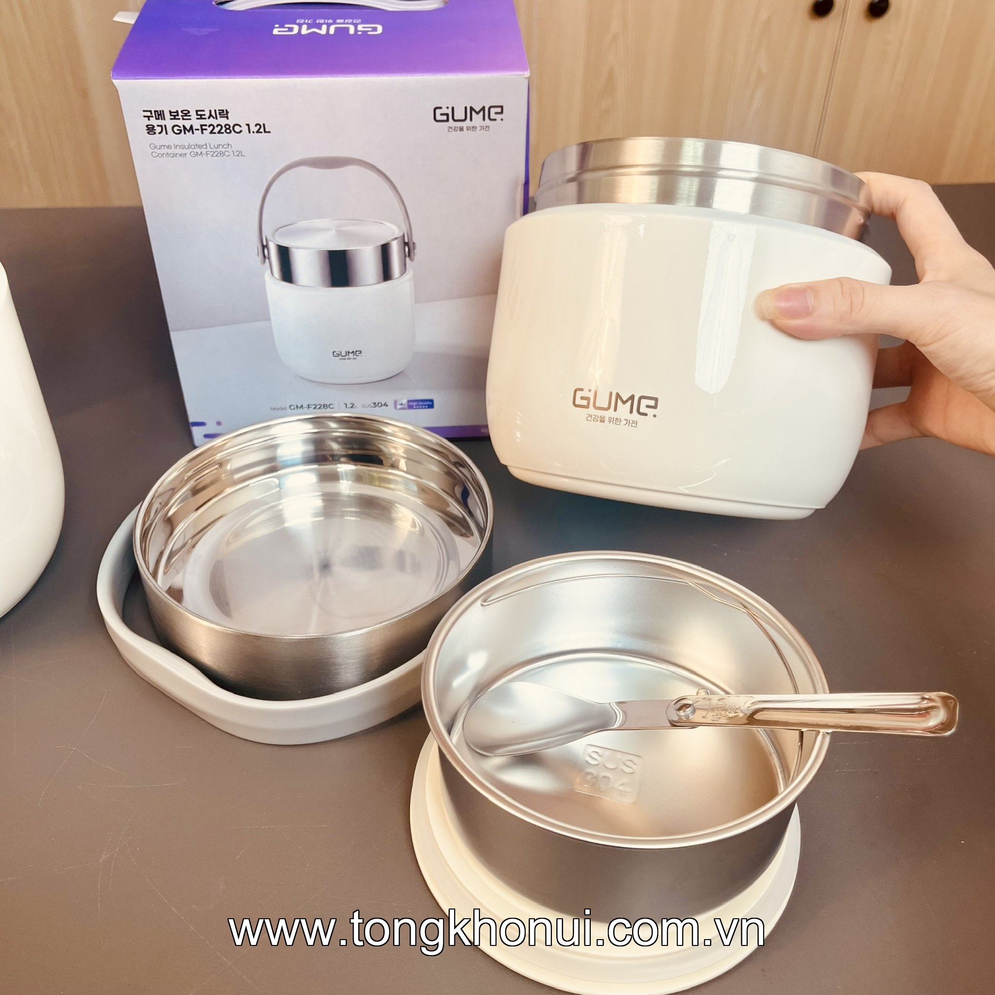 BỘ ĐÔI CẶP LỒNG GIỮ NHIỆT GUME KOREA 1.2/1.5L – BỮA CƠM NHÀ LUÔN TIỆN LỢI ảnh 12