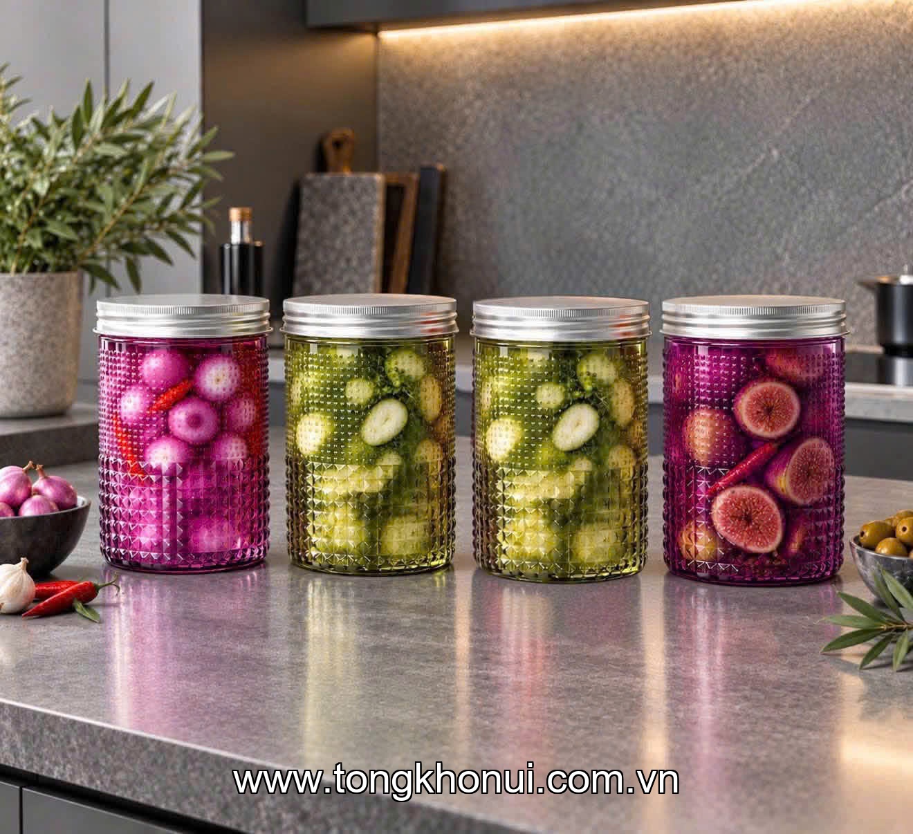 SET 4 HŨ ĐỰNG MỨT, BÁNH KẸO, ĐỒ KHÔ IRRIS GP1015 – NHƯ 4 VIÊN NGỌC TRONG GÓC BẾP ảnh 7