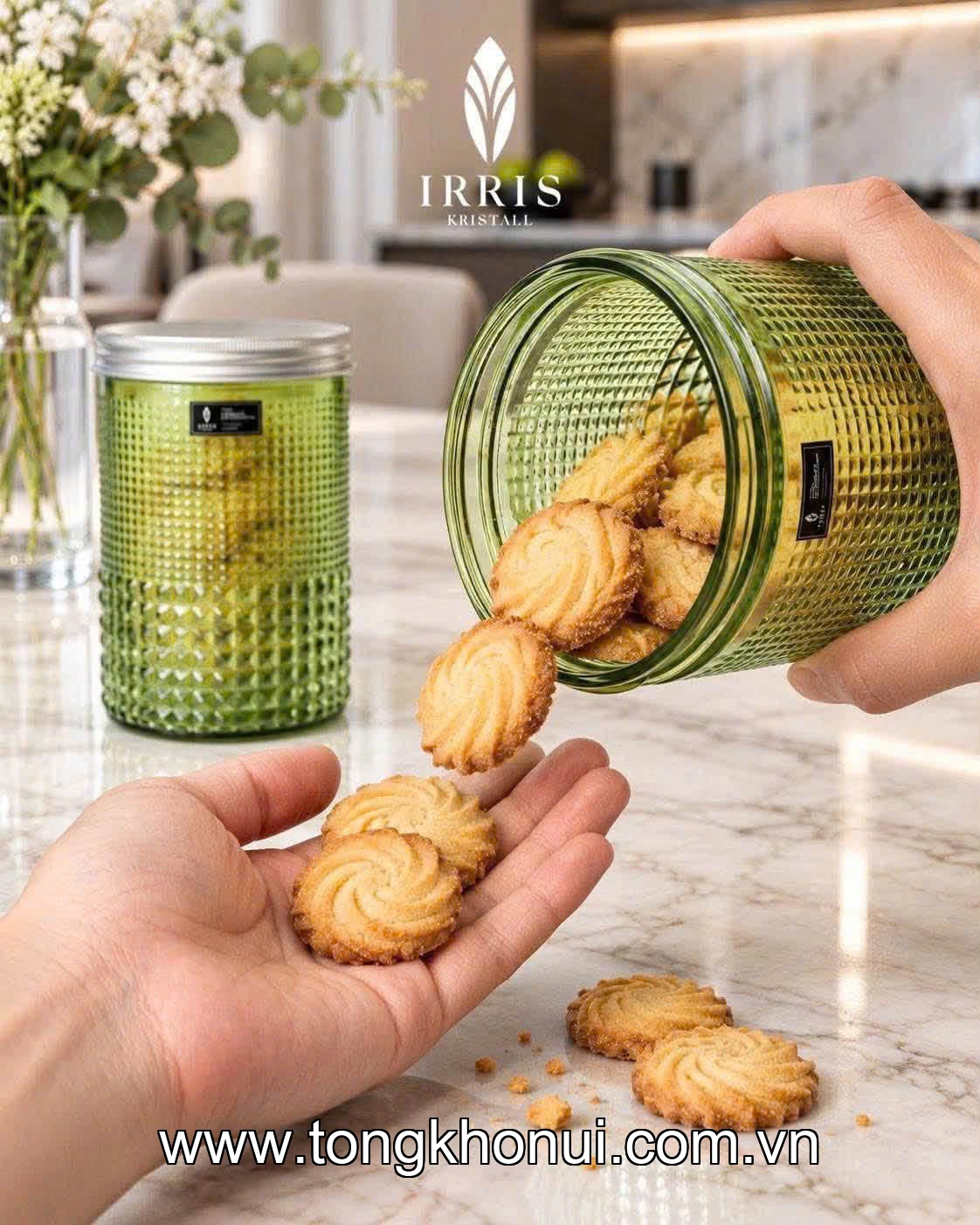 SET 4 HŨ ĐỰNG MỨT, BÁNH KẸO, ĐỒ KHÔ IRRIS GP1015 – NHƯ 4 VIÊN NGỌC TRONG GÓC BẾP ảnh 8