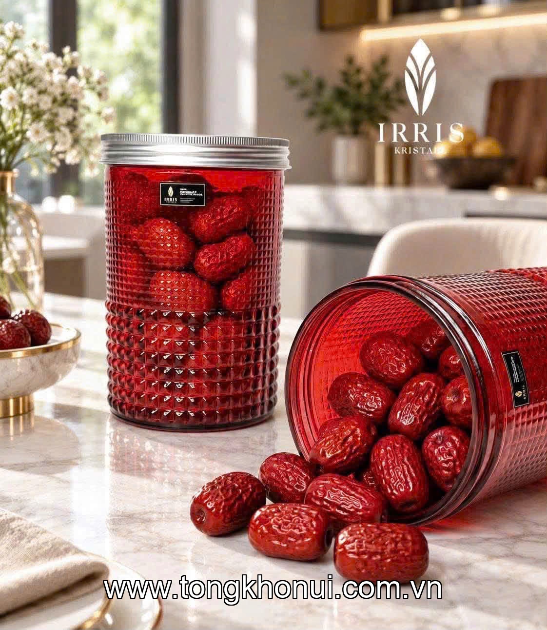 SET 4 HŨ ĐỰNG MỨT, BÁNH KẸO, ĐỒ KHÔ IRRIS GP1015 – NHƯ 4 VIÊN NGỌC TRONG GÓC BẾP ảnh 12