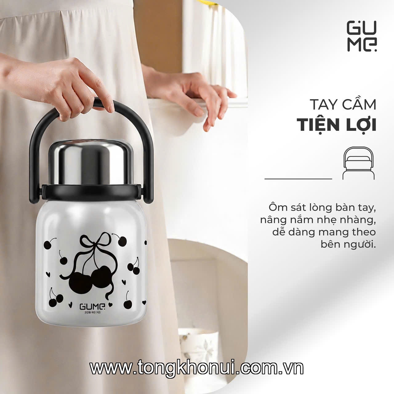 BÌNH Ủ CHÁO GUME KOREA 900ML – GIỮ NHIỆT TIỆN LỢI, ĐA NĂNG CHO CẢ NHÀ ảnh 4