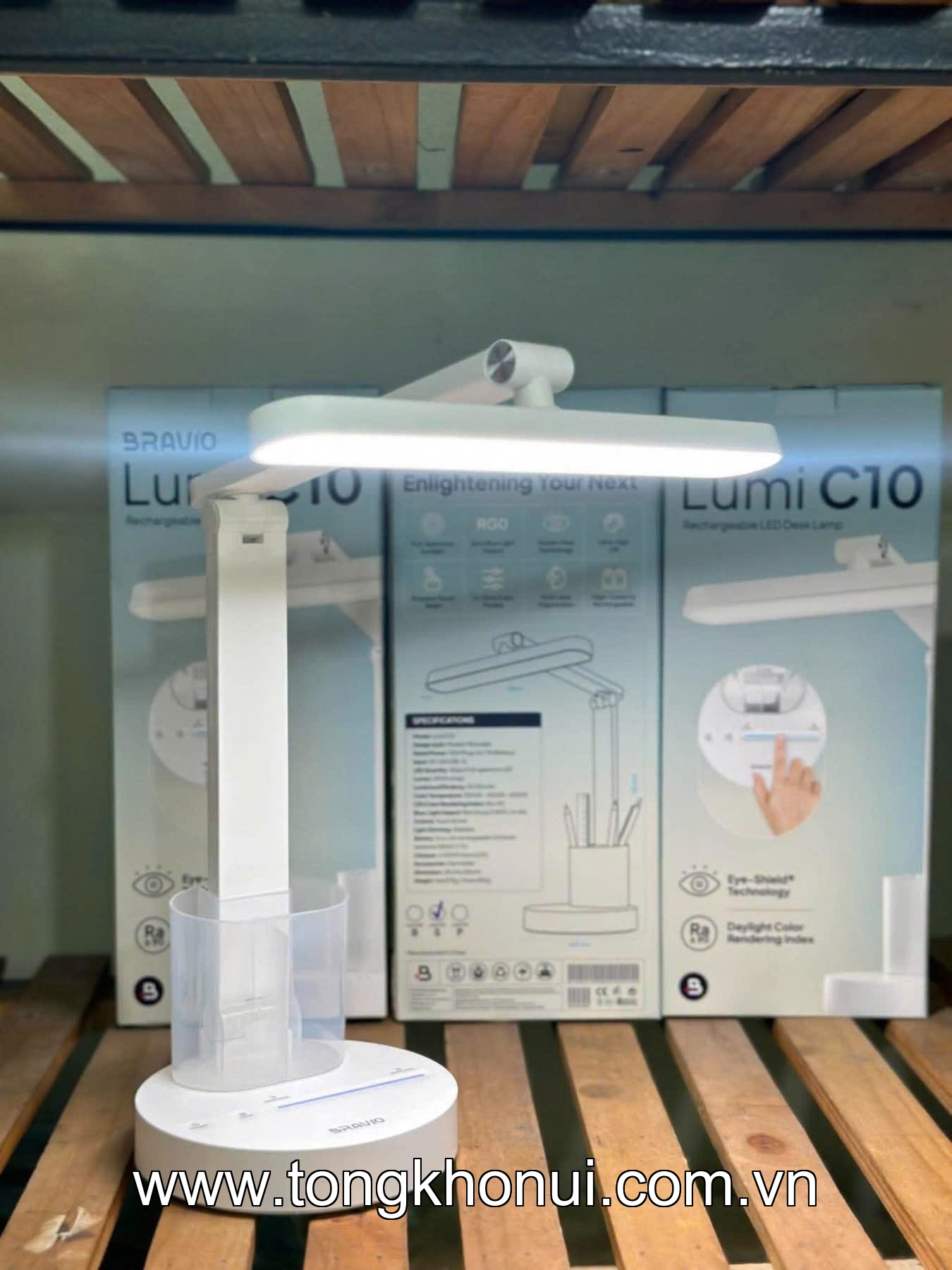 Đèn LED để bàn (DESK LAMP) Bravio Lumi C10 - Tiêu Chuẩn (LDE-BR-LUM-C10-ST-WH-CBA) ảnh 17