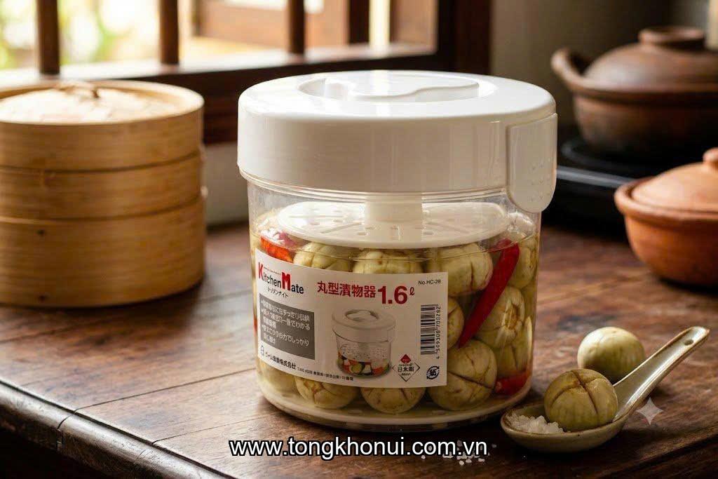 Hộp muối dưa cà 1.6L Pearl Metal. Mã hàng 8700282 ảnh 13