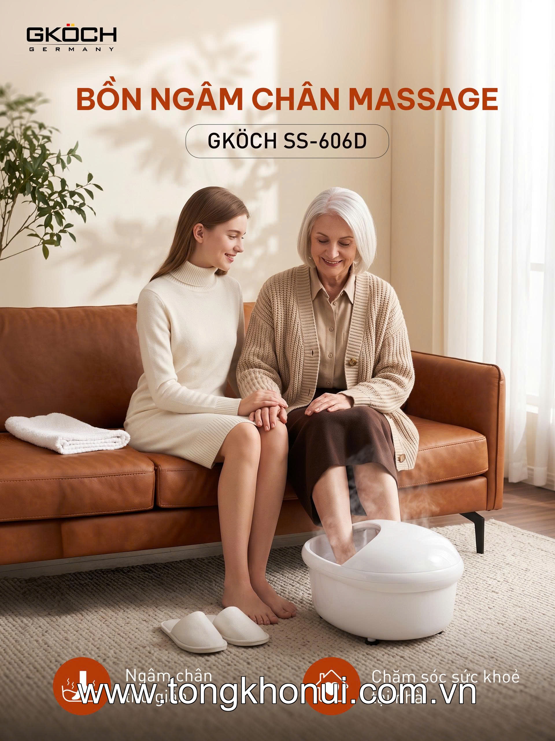 Bồn ngâm chân massage Gkoch, model SS-606D ảnh 3