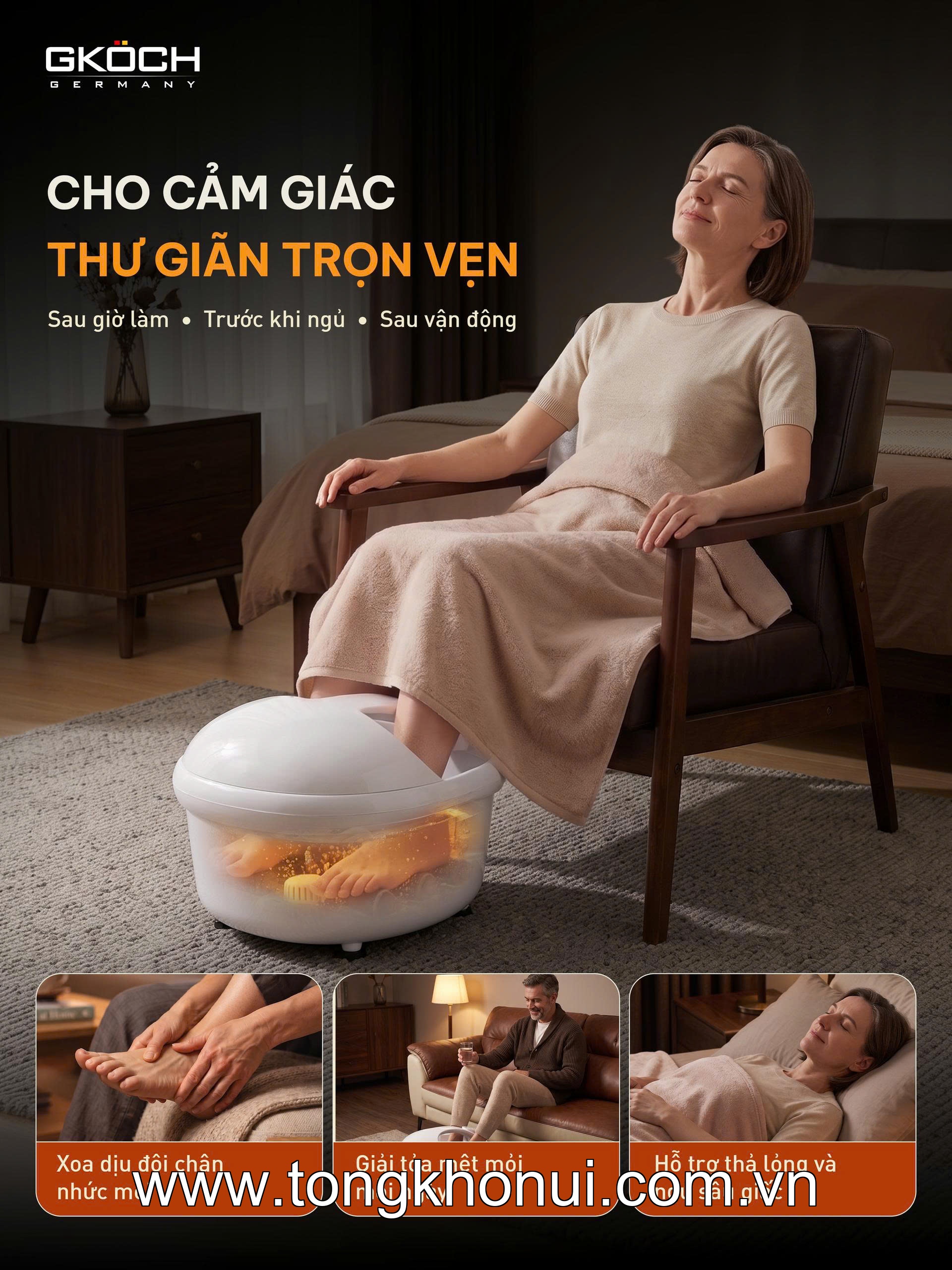 Bồn ngâm chân massage Gkoch, model SS-606D ảnh 4