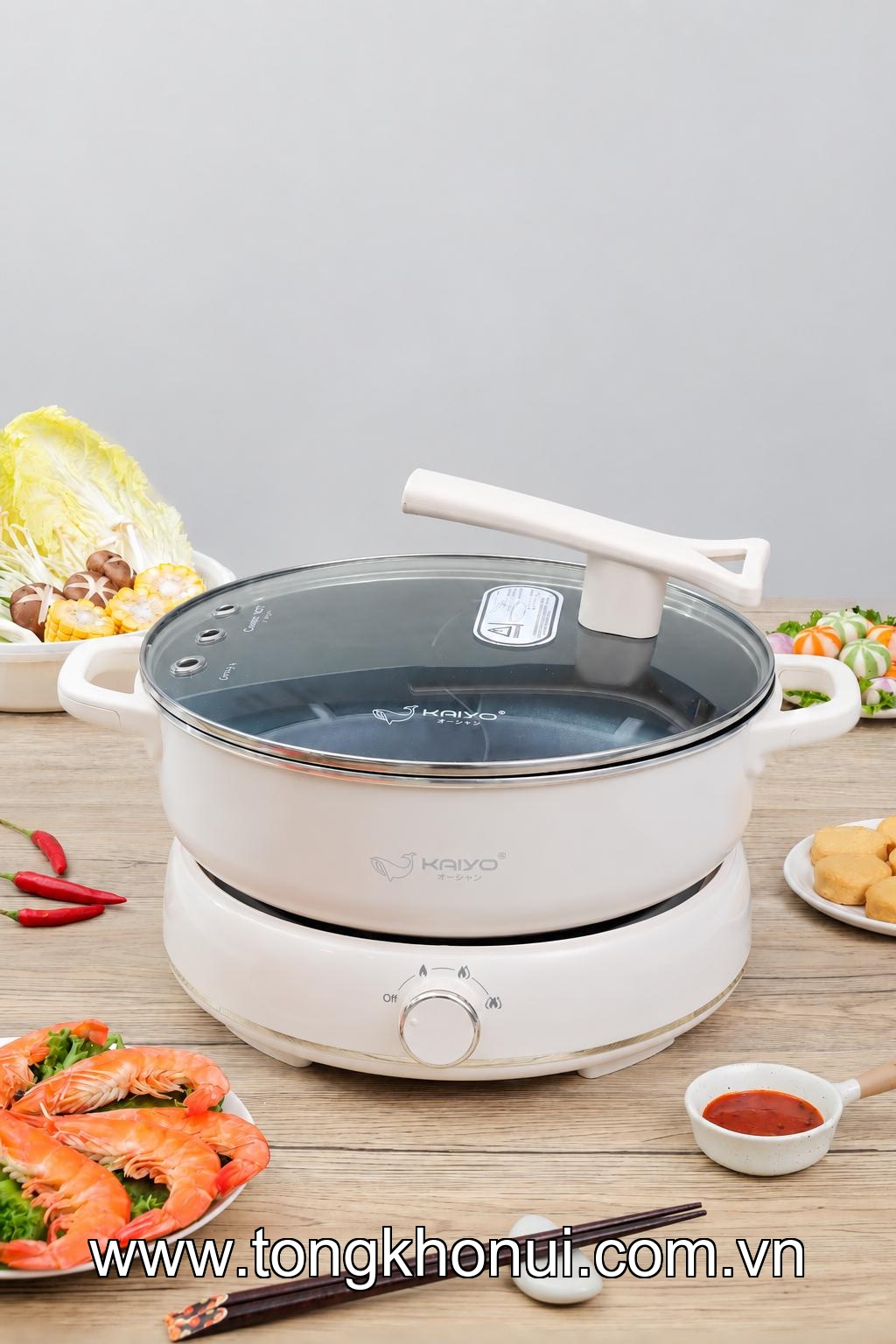 Nồi lẩu điện 2 ngăn Kaiyo model KHP-064 ảnh 3
