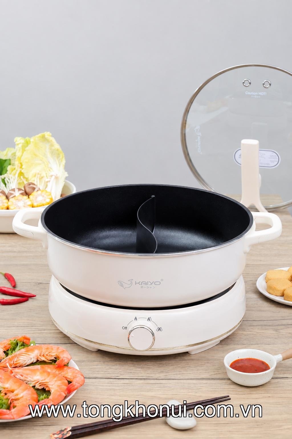 Nồi lẩu điện 2 ngăn Kaiyo model KHP-064 ảnh 4