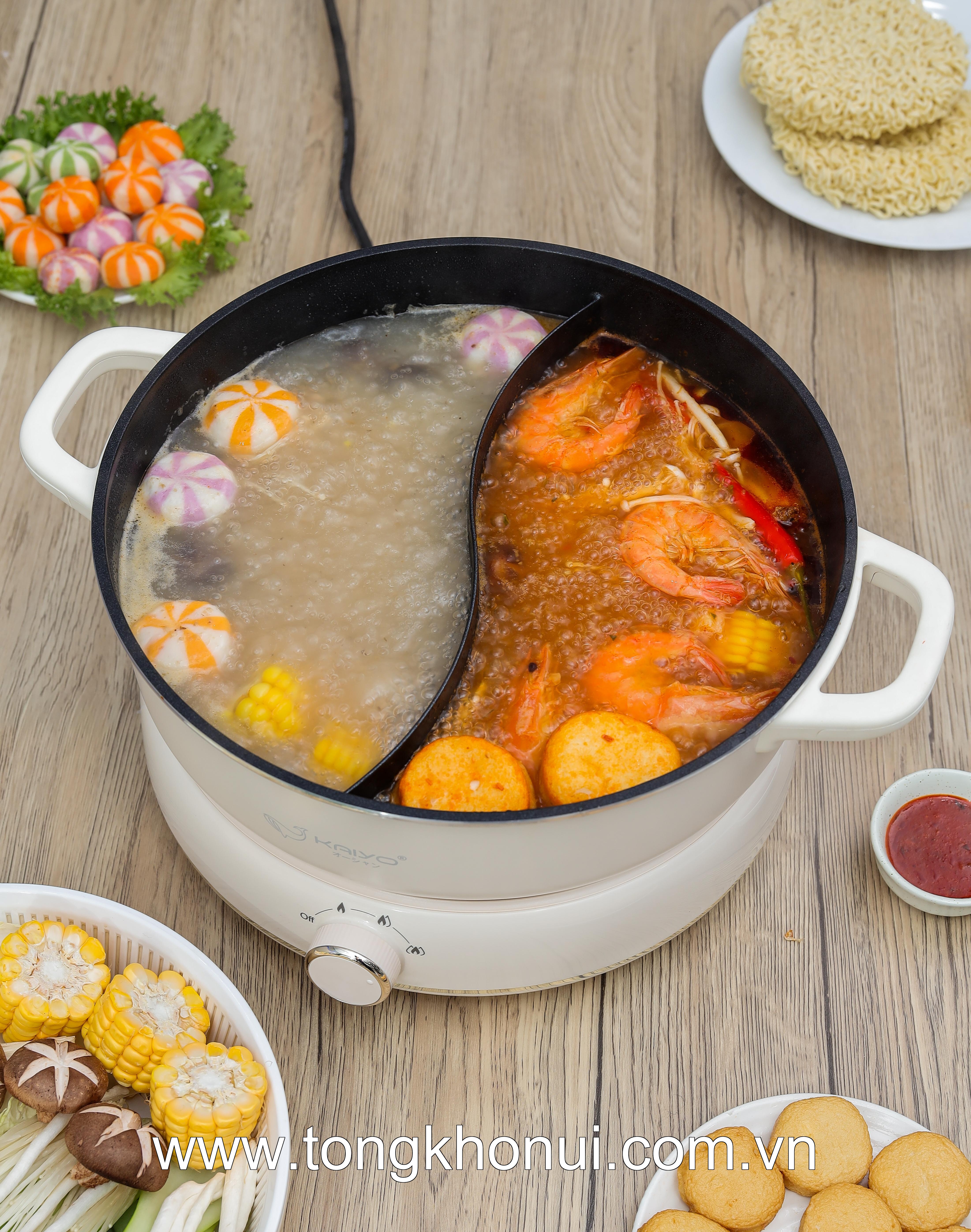 Nồi lẩu điện 2 ngăn Kaiyo model KHP-064 ảnh 8
