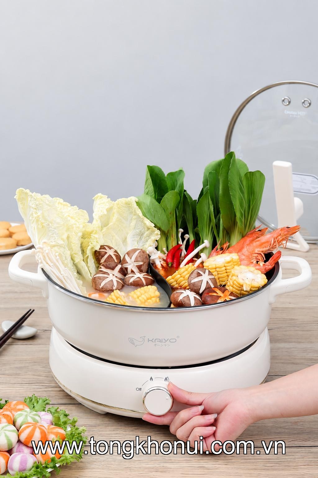 Nồi lẩu điện 2 ngăn Kaiyo model KHP-064 ảnh 9