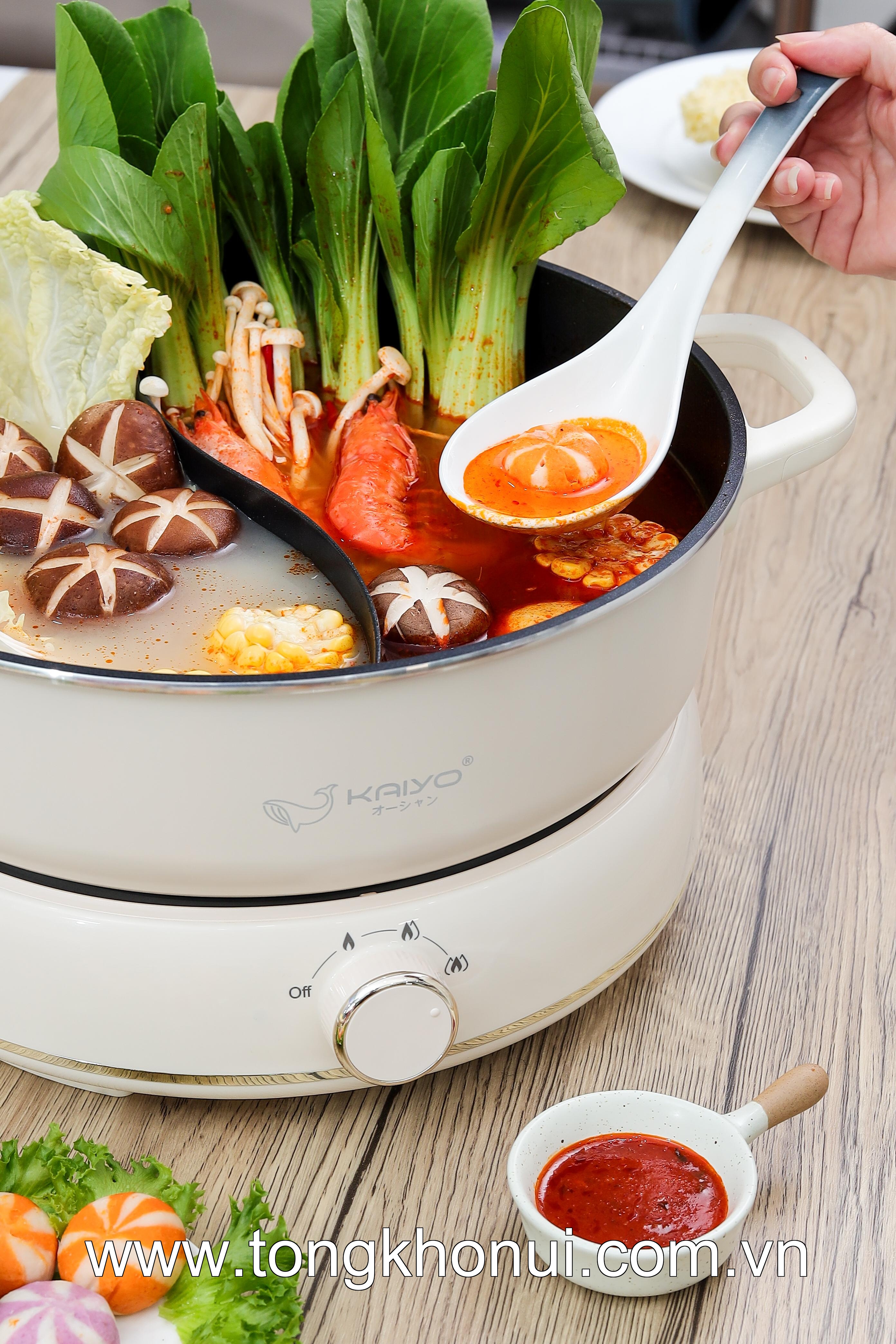 Nồi lẩu điện 2 ngăn Kaiyo model KHP-064 ảnh 10