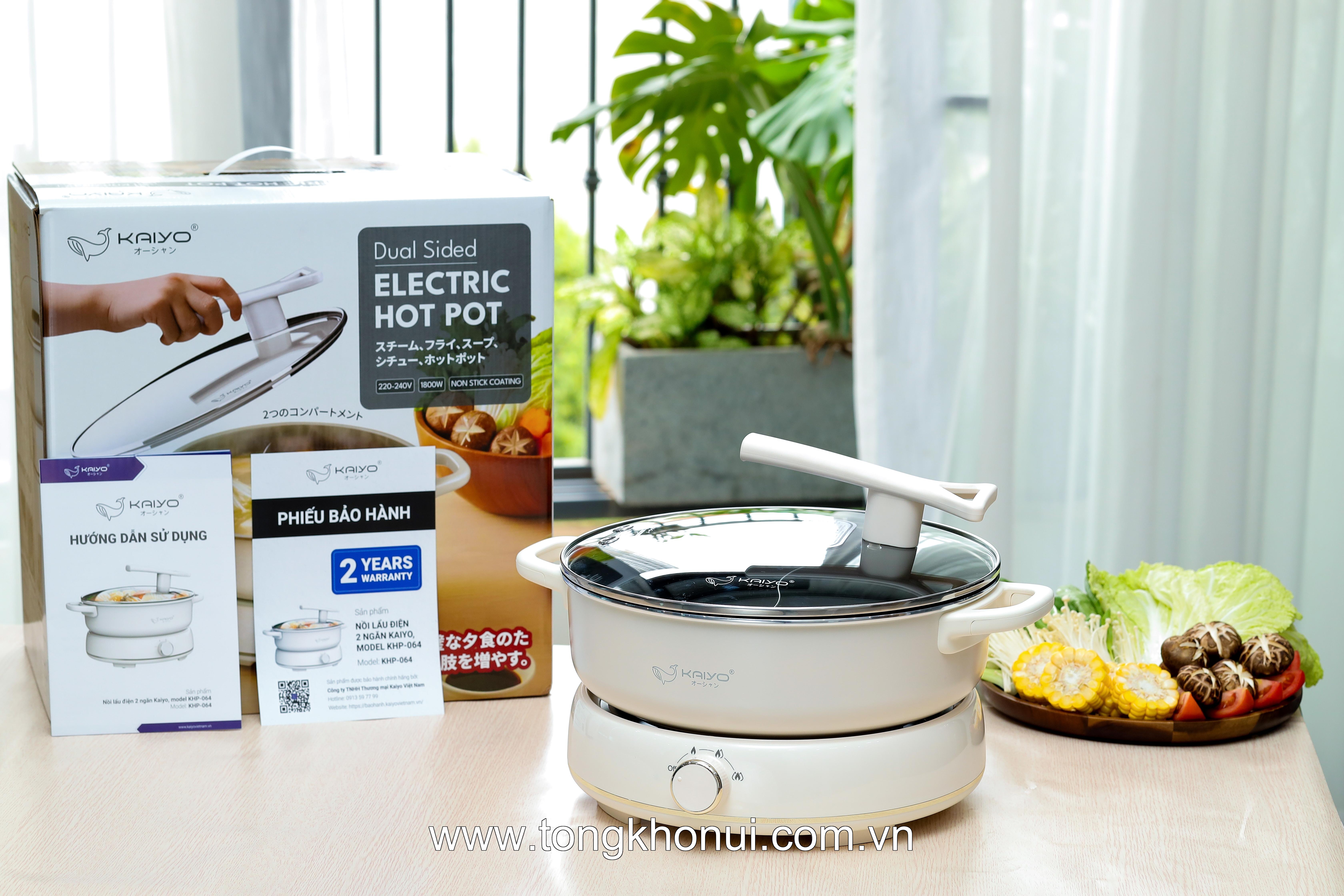 Nồi lẩu điện 2 ngăn Kaiyo model KHP-064 ảnh 15