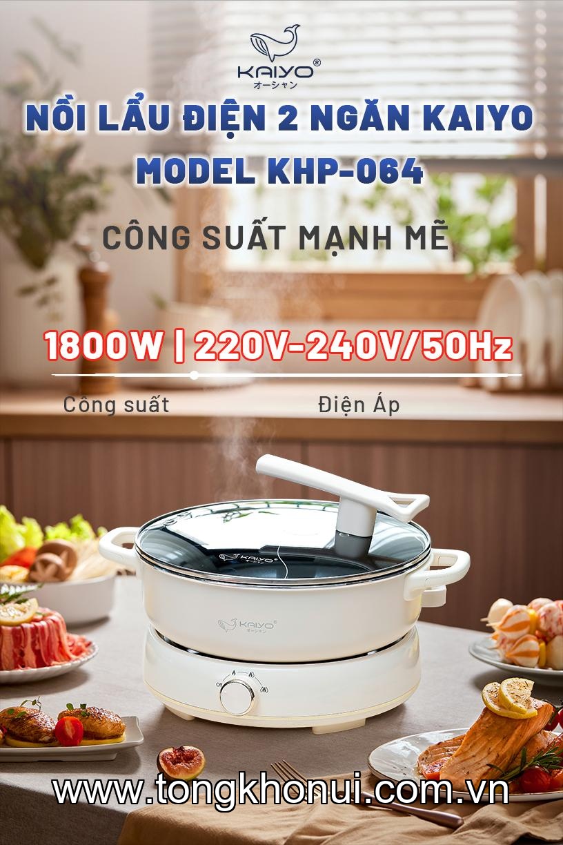 Nồi lẩu điện 2 ngăn Kaiyo model KHP-064 ảnh 16