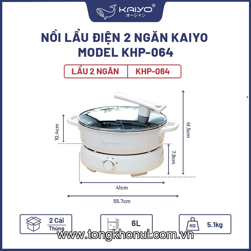 Nồi lẩu điện 2 ngăn Kaiyo model KHP-064 ảnh 18