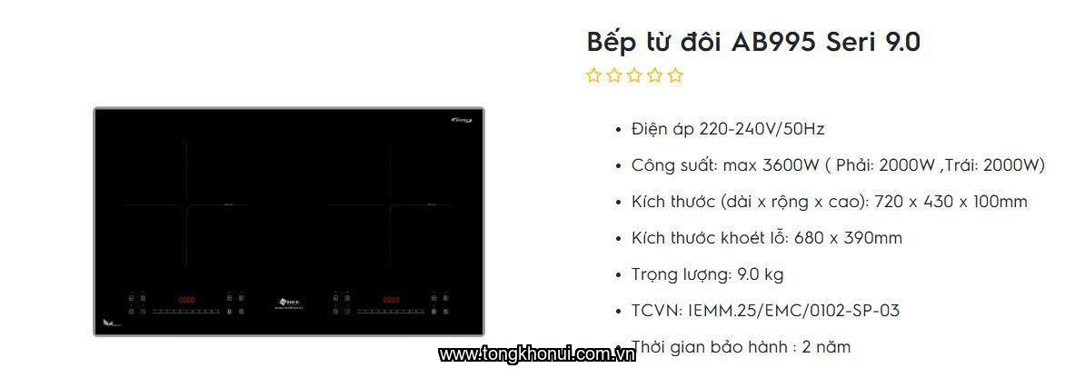 Bếp từ đôi Arber AB-995 Seri 9.0 ảnh 10