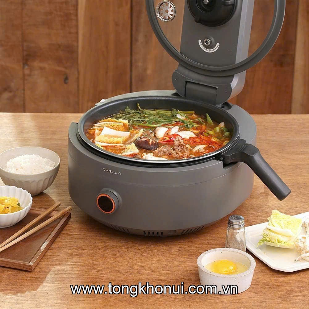 Chảo điện (Nồi điện xào) hiệu OHELLA model: MC01 dung tích 3,5L KT:470x450x385mm ảnh 2