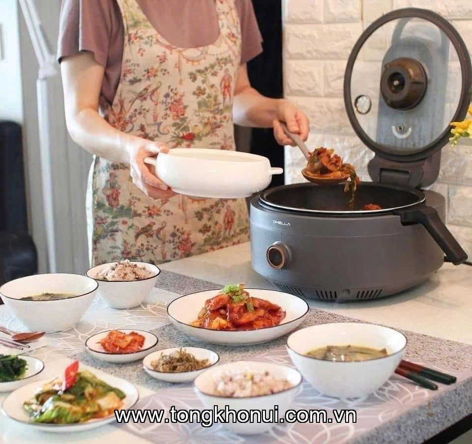 Chảo điện (Nồi điện xào) hiệu OHELLA model: MC01 dung tích 3,5L KT:470x450x385mm ảnh 3