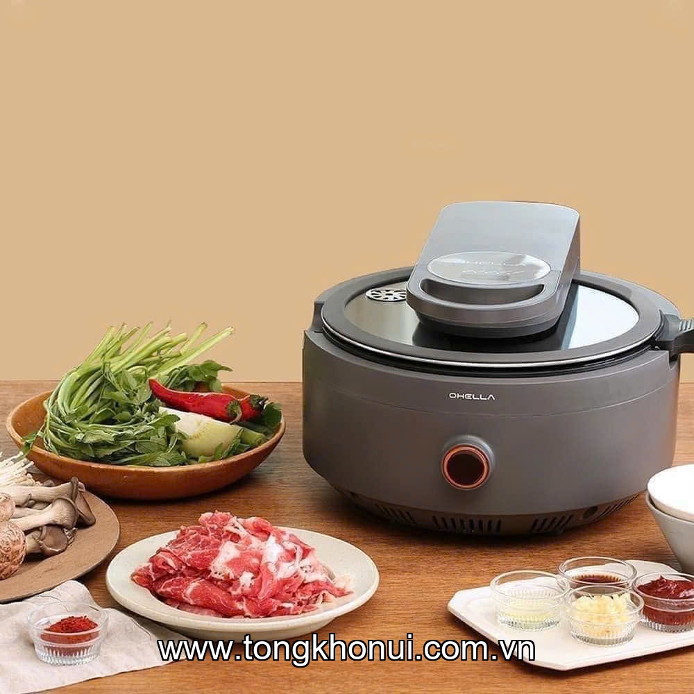 Chảo điện (Nồi điện xào) hiệu OHELLA model: MC01 dung tích 3,5L KT:470x450x385mm ảnh 4