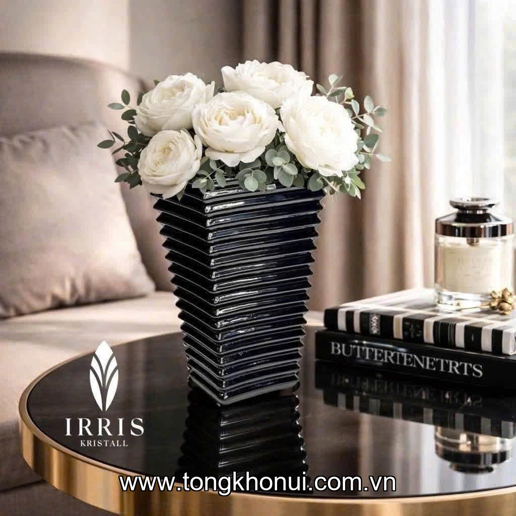 LỌ HOA THÁP KIM CƯƠNG IRRIS 28CM ảnh 1
