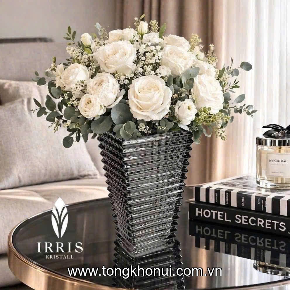 LỌ HOA THÁP KIM CƯƠNG IRRIS 28CM ảnh 3