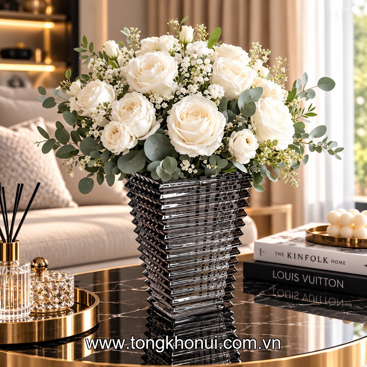 LỌ HOA THÁP KIM CƯƠNG IRRIS 28CM ảnh 6