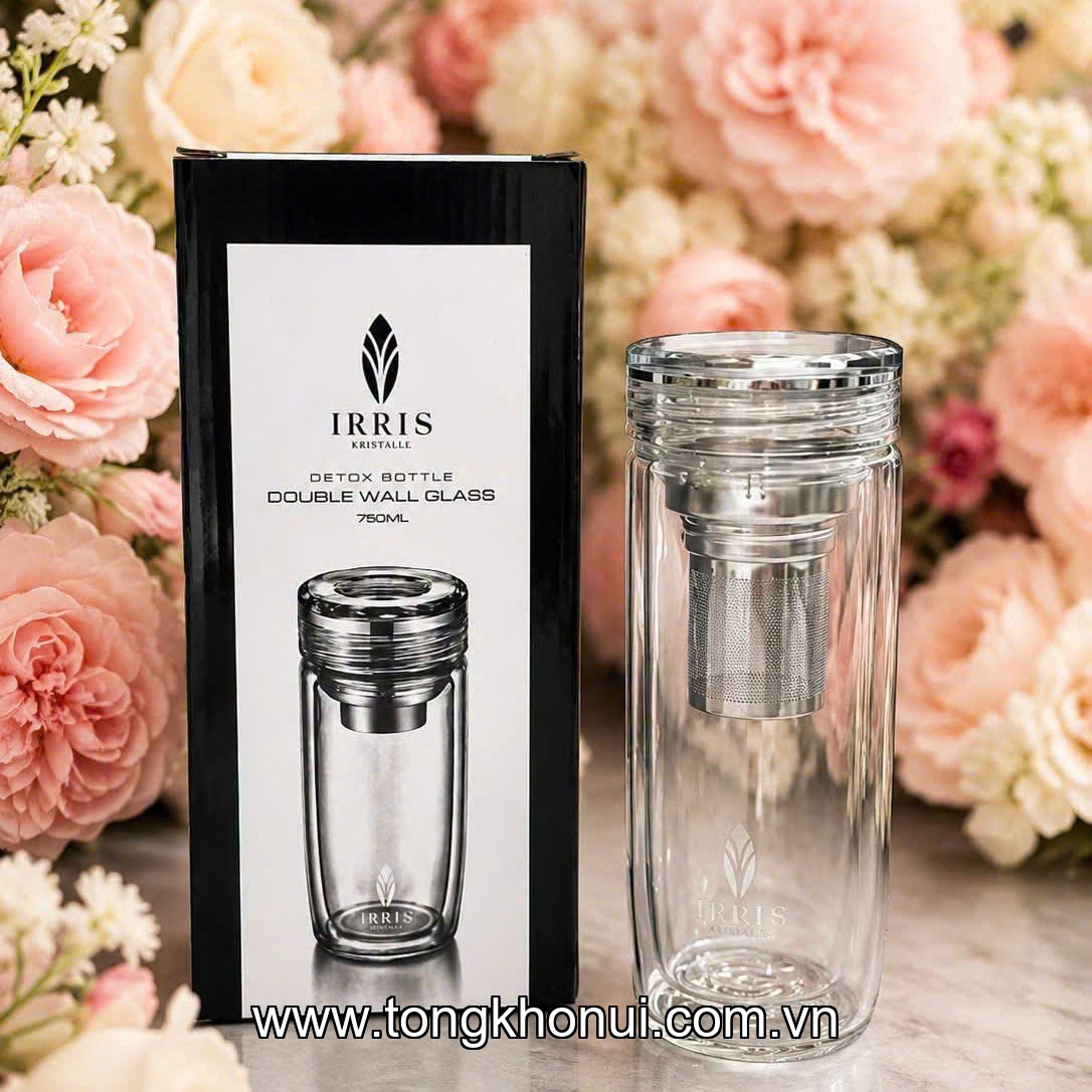 Bình thuỷ 2 lớp kèm lõi lọc IRRIS 750ml ảnh 4