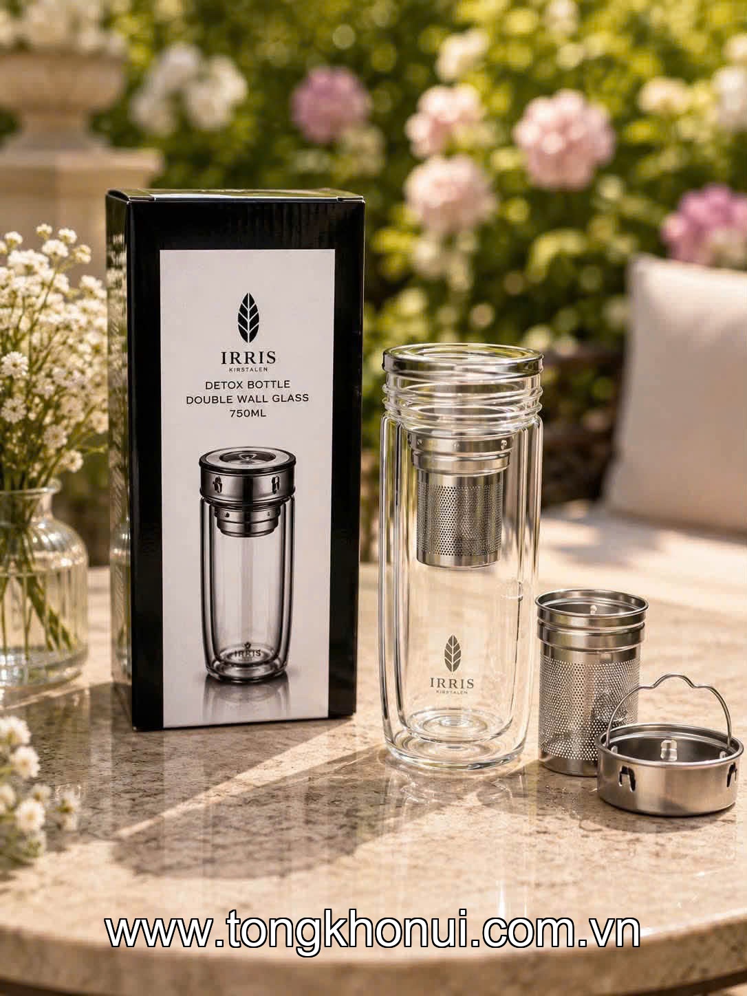Bình thuỷ 2 lớp kèm lõi lọc IRRIS 750ml ảnh 5