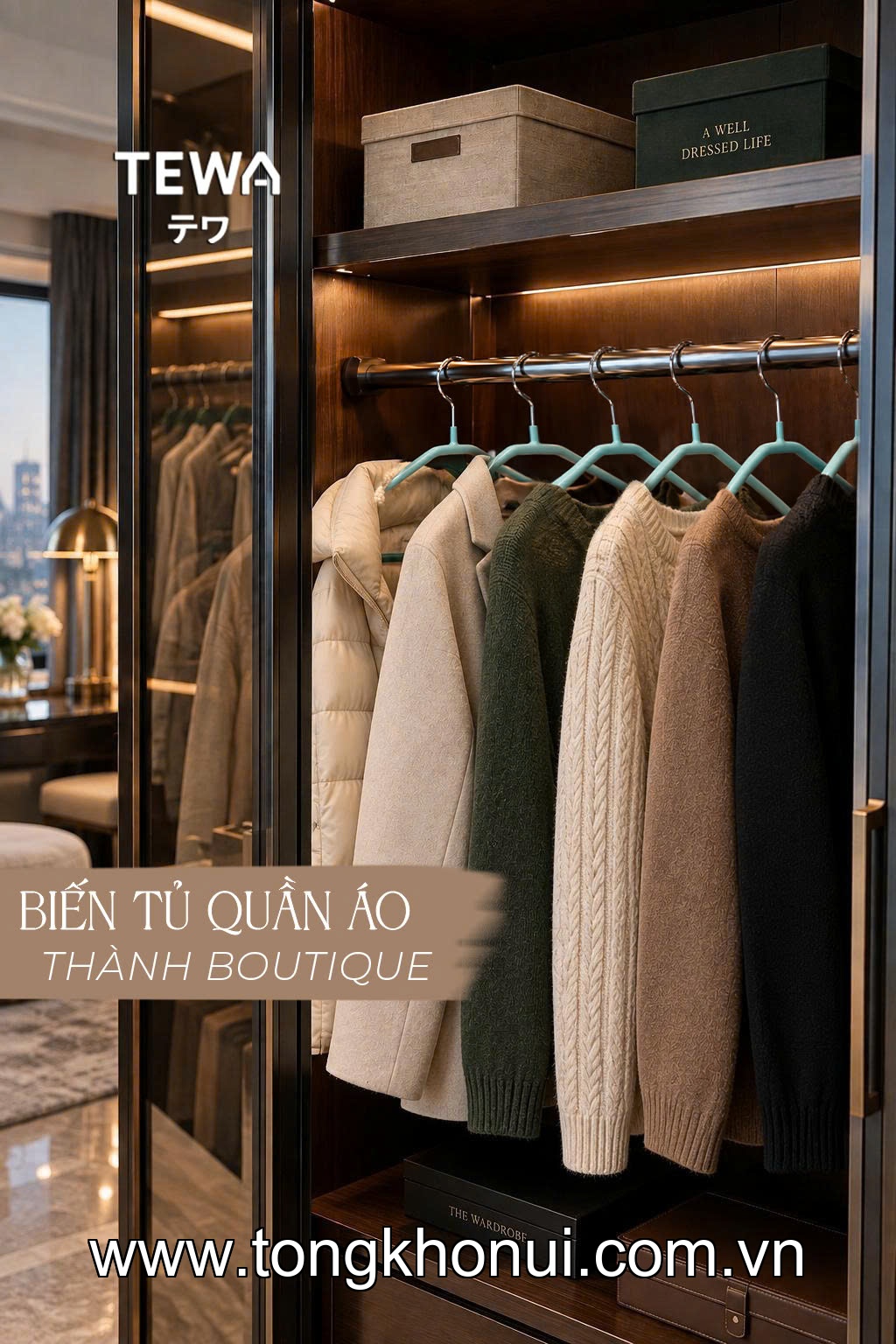 BỘ 10 MẮC TREO QUẦN ÁO BẢN RỘNG 45×21CM TEWA 80104 ảnh 7