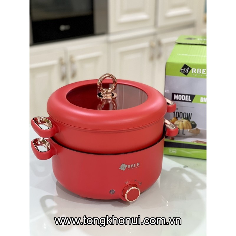 Nồi lẩu điện đa năng Arber DN03, 1000W, 3 Lít ,26x75cm ảnh 1