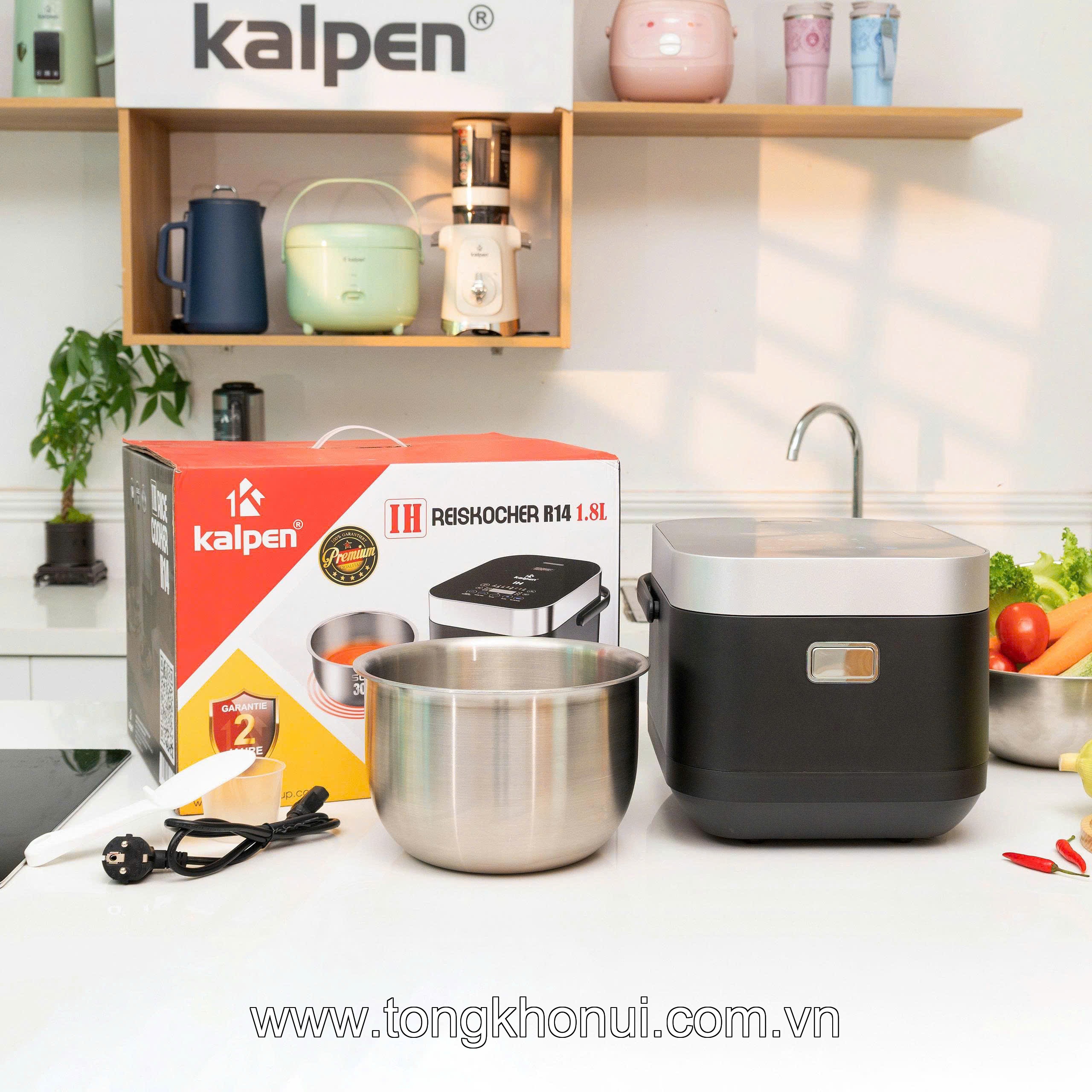 Nồi cơm điện cao tần lòng Inox 304 Kalpen R14 1.8L ảnh 1