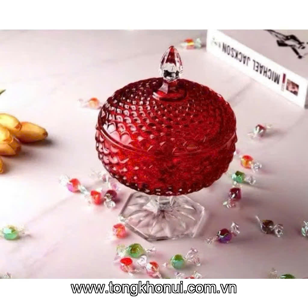 Hũ thuỷ tinh đựng bánh kẹo kèm nắp 900ml Donahome model: DN-KND KT: 16x16x25cm ảnh 4