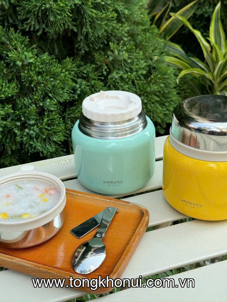 Bình ủ cháo Kaiyo dung tích 500ml, màu vàng KTJ-3970, màu xanh mint KTJ-3987 ảnh 8