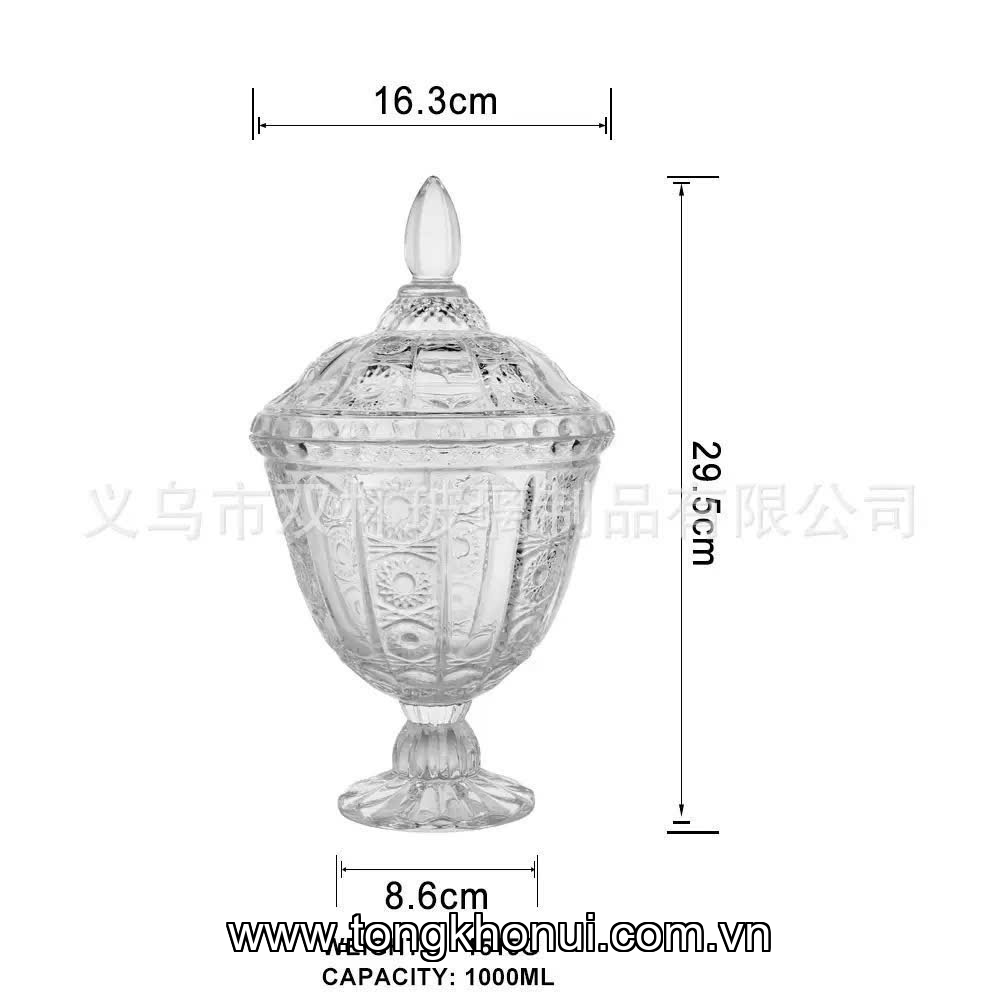 Hũ đựng bánh kẹo Donahome DN-HKHD KT:16.3x16.3*29.5cm ảnh 1