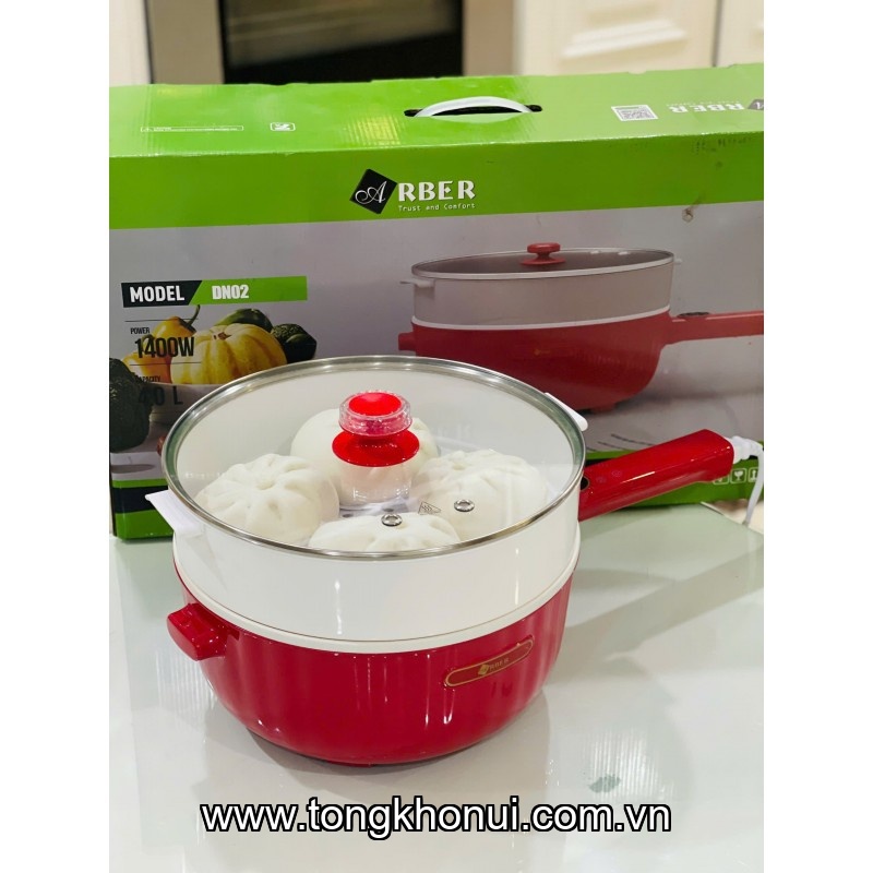 Nồi điện đa năng Arber DN02, 1400W, 4 lít , sz28cm ảnh 2
