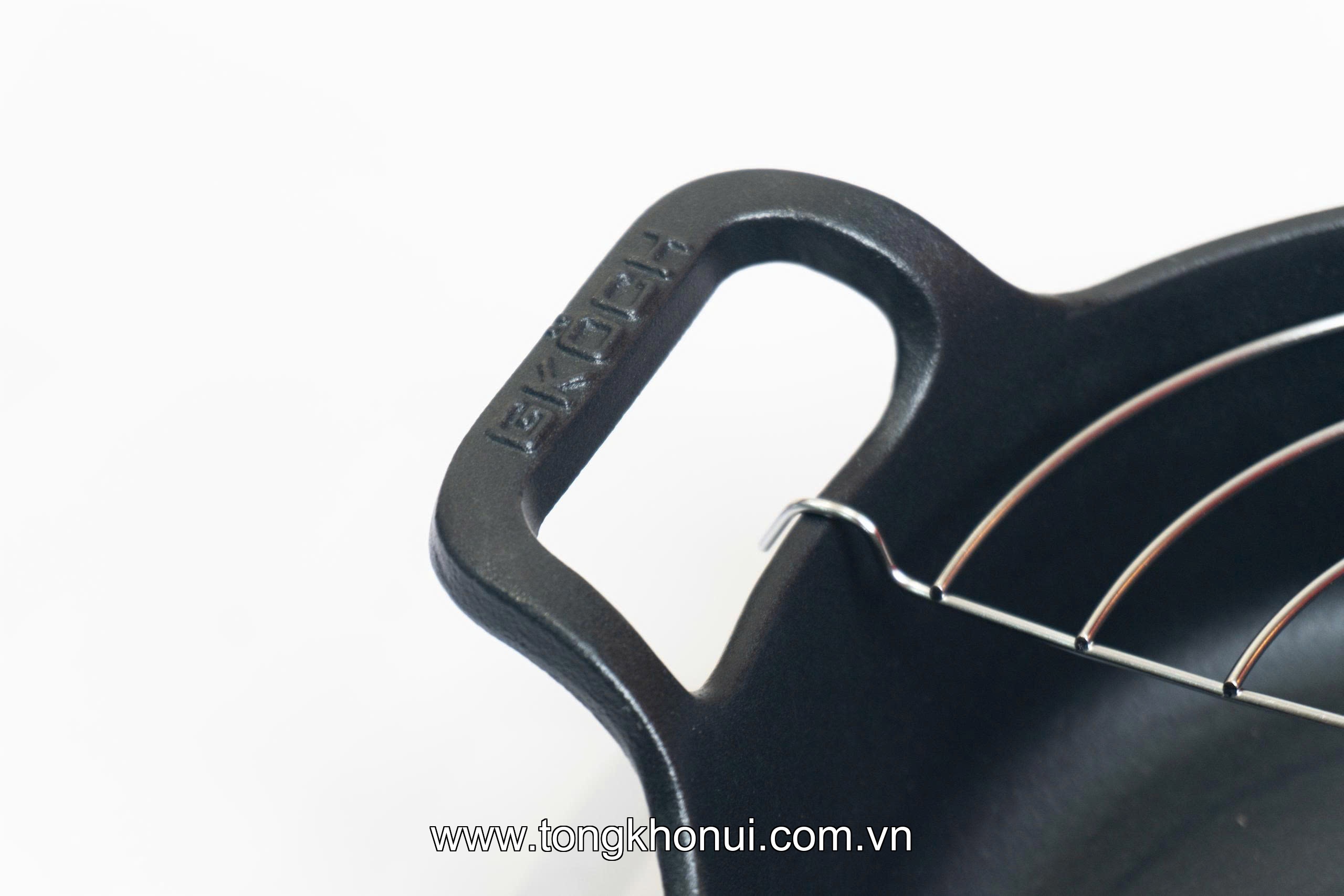 Chảo gang mỏ quạ nắp kính GKOCH 24cm CIP-21A ảnh 7