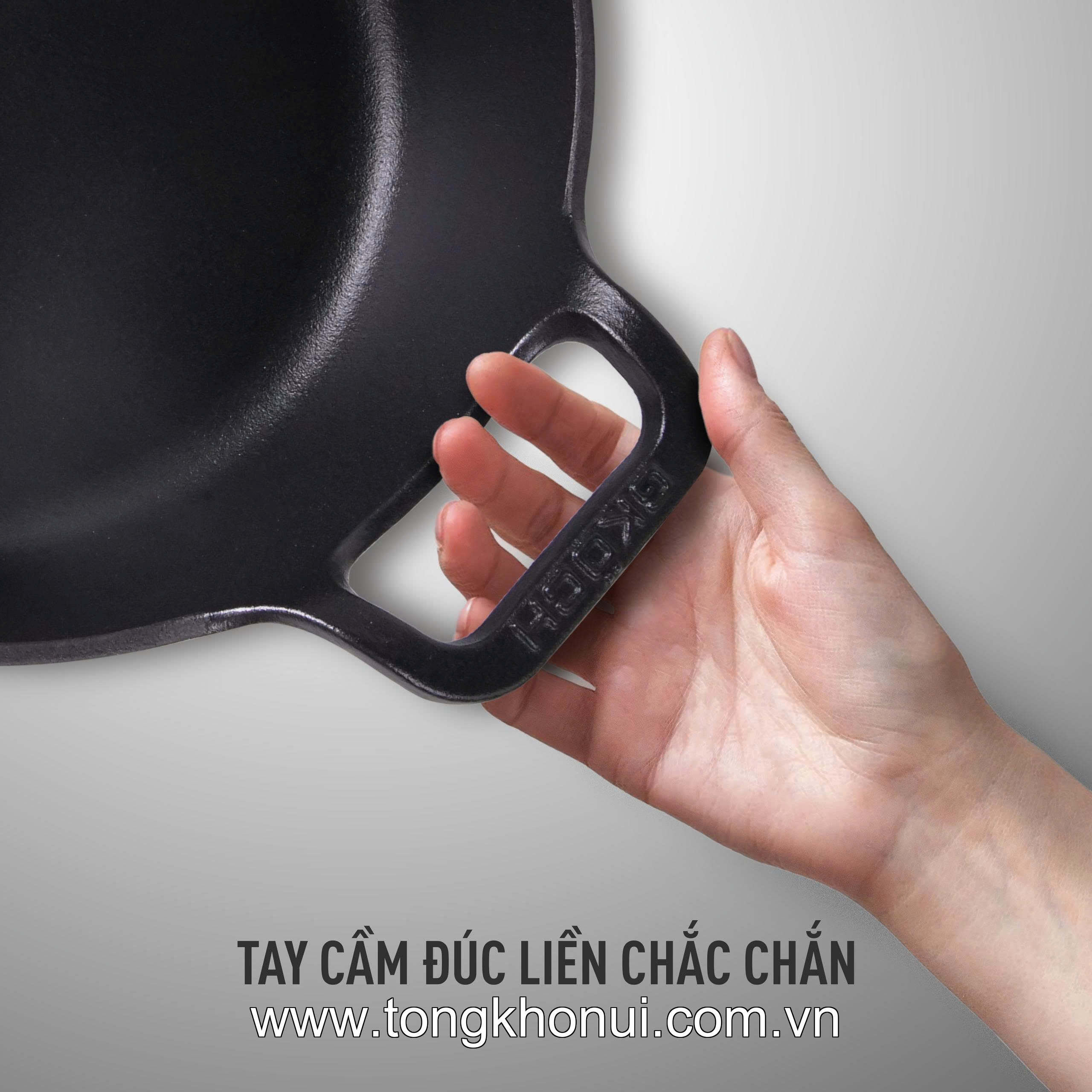 Chảo gang mỏ quạ nắp kính GKOCH 24cm CIP-21A ảnh 13