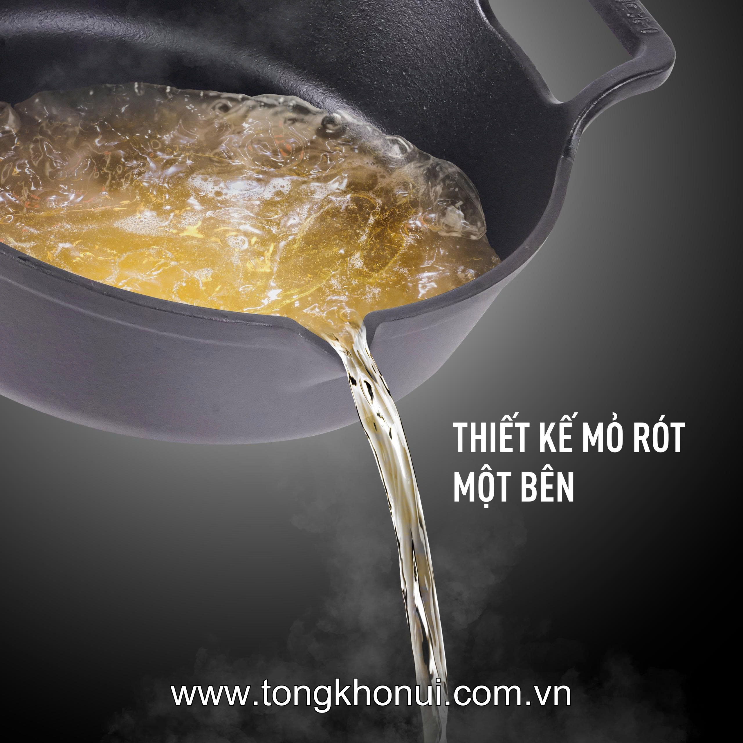 Chảo gang mỏ quạ nắp kính GKOCH 24cm CIP-21A ảnh 14