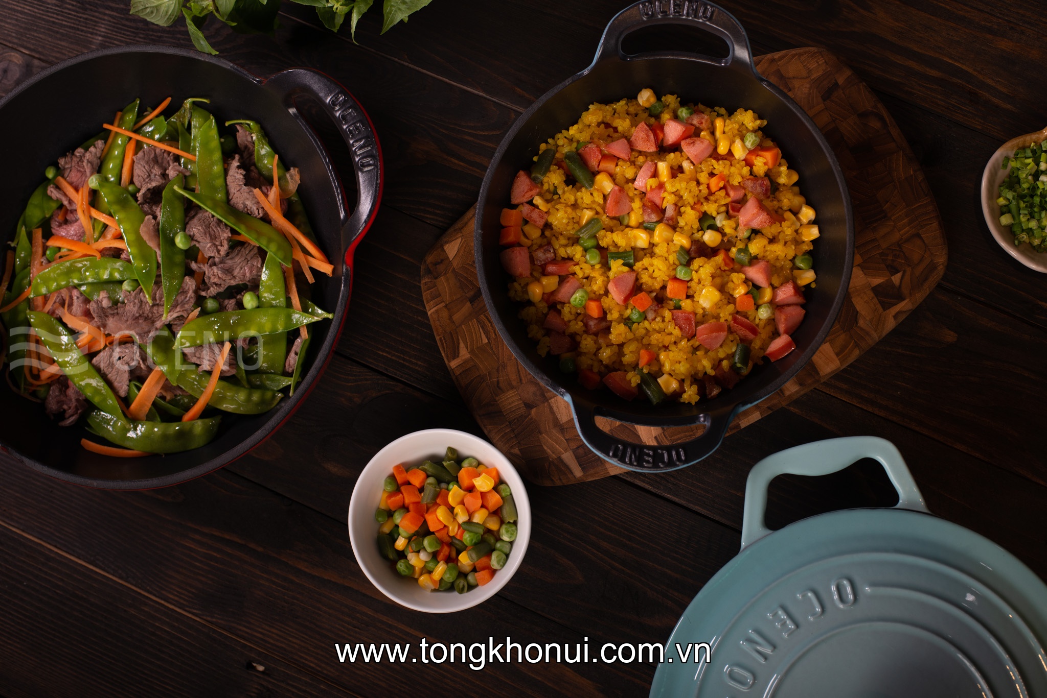 CHẢO GANG SÂU LÒNG OCENO VUNG KÍNH – 3 MÃU 2 SIZE | CHIÊN KHO OM GIỮ NHIỆT ĐỈNH, BÊ THẲNG LÊN BÀN TIỆC! ảnh 6