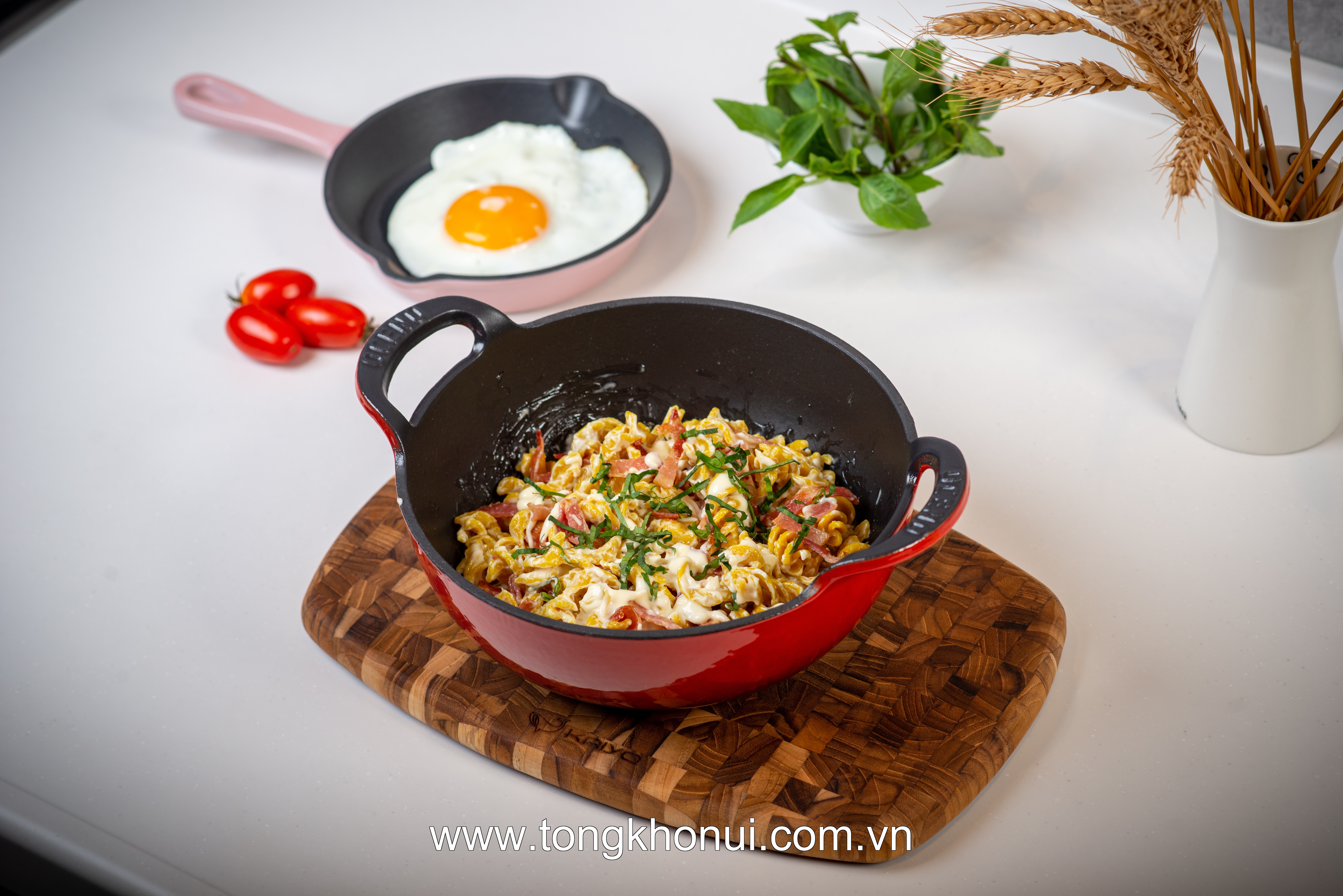 CHẢO GANG SÂU LÒNG OCENO VUNG KÍNH – 3 MÃU 2 SIZE | CHIÊN KHO OM GIỮ NHIỆT ĐỈNH, BÊ THẲNG LÊN BÀN TIỆC! ảnh 11