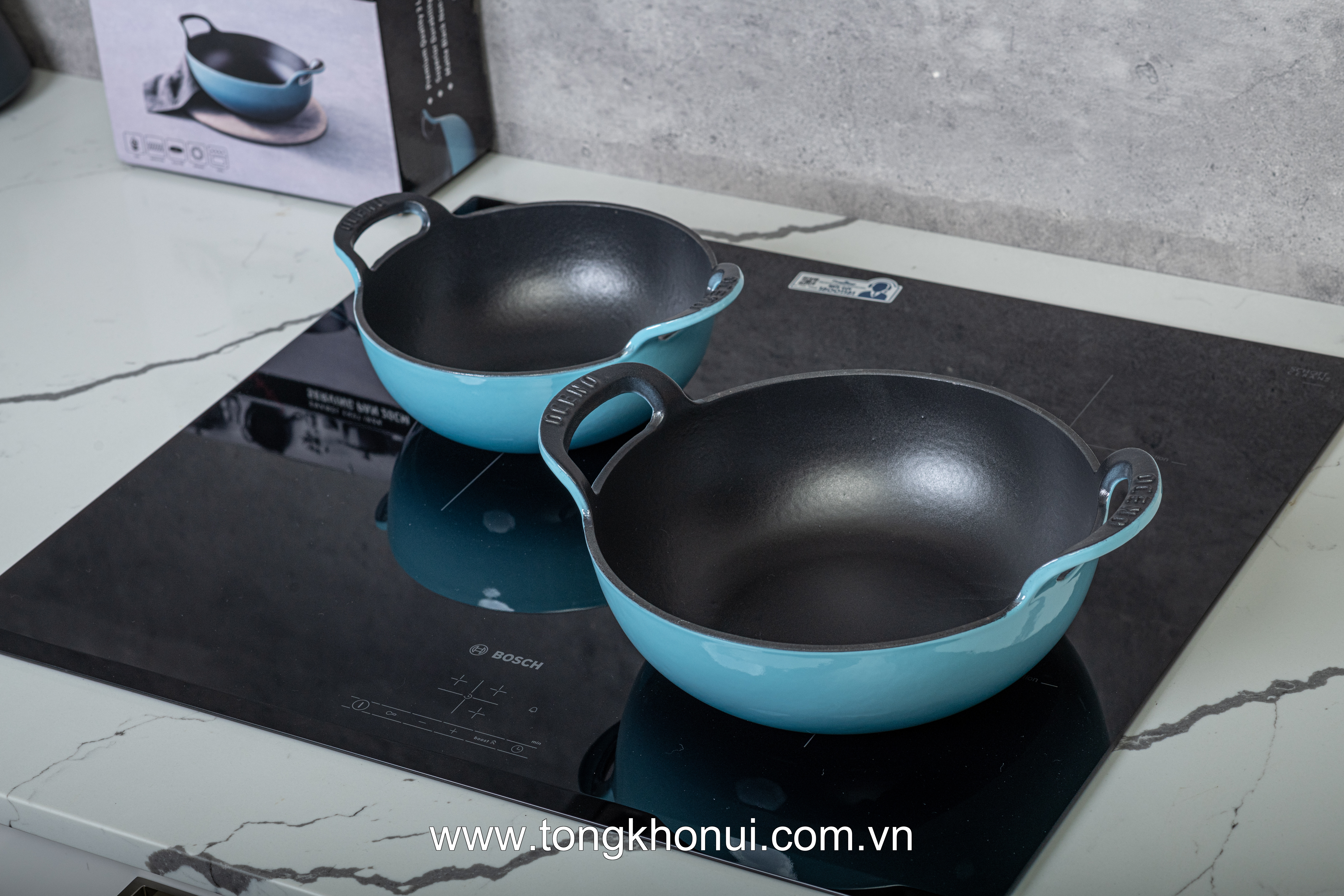 CHẢO GANG SÂU LÒNG OCENO VUNG KÍNH – 3 MÃU 2 SIZE | CHIÊN KHO OM GIỮ NHIỆT ĐỈNH, BÊ THẲNG LÊN BÀN TIỆC! ảnh 12