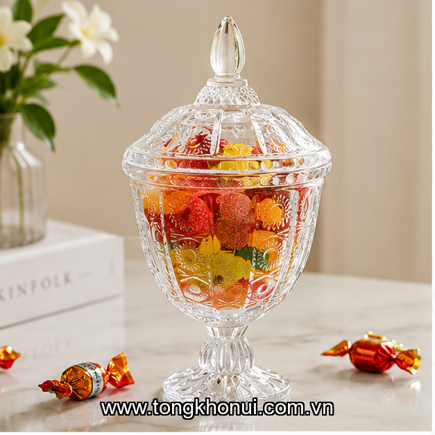 Hũ đựng bánh kẹo Donahome DN-HKHD KT:16.3x16.3*29.5cm ảnh 3