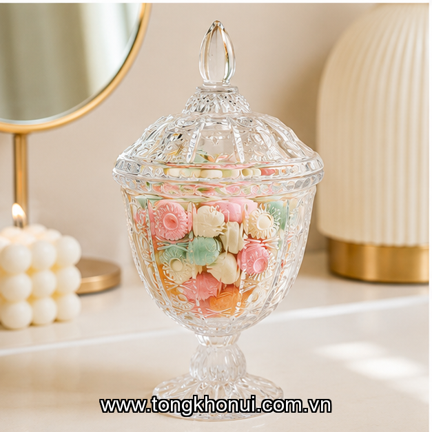 Hũ đựng bánh kẹo Donahome DN-HKHD KT:16.3x16.3*29.5cm ảnh 5