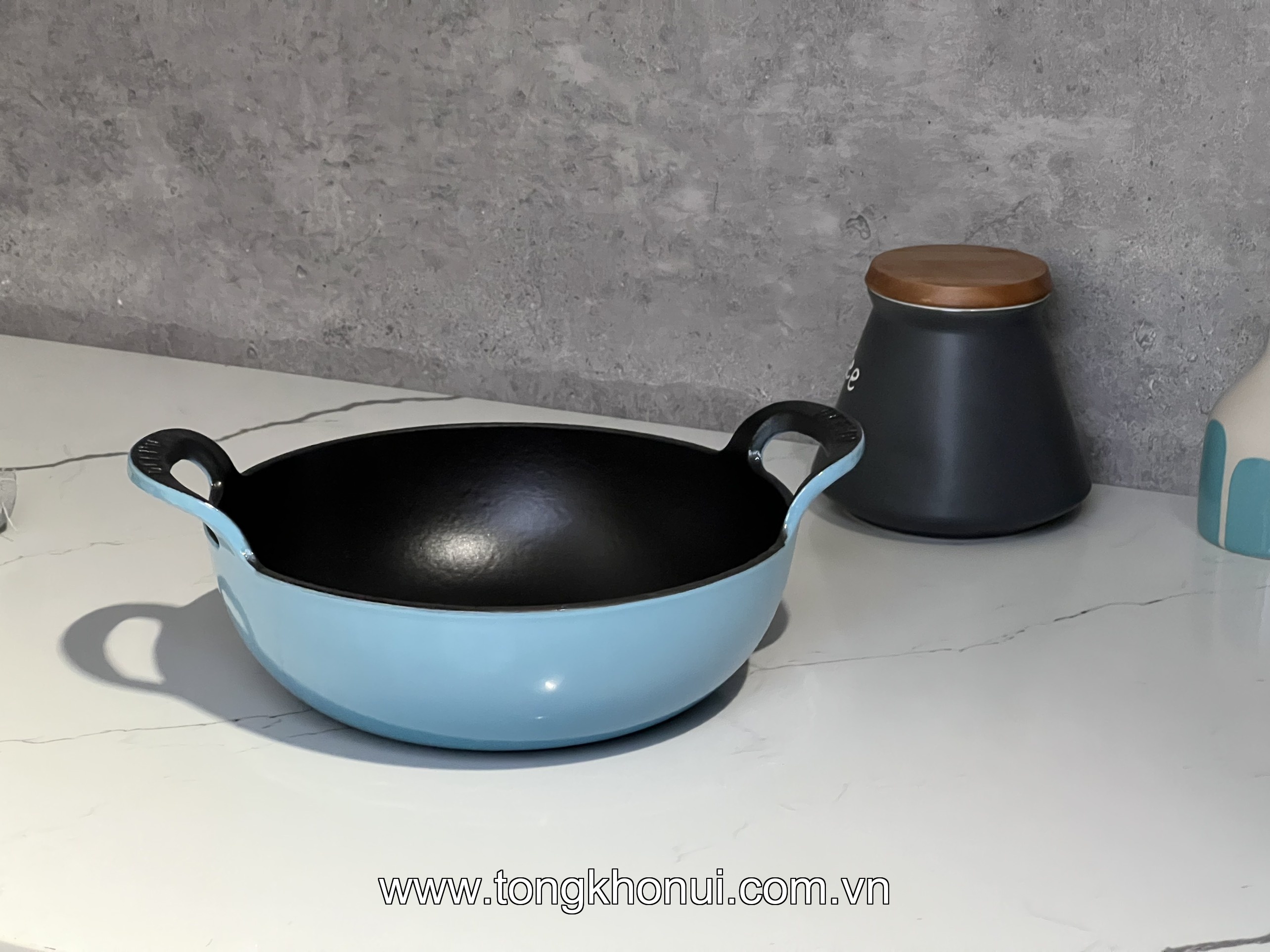 CHẢO GANG OCENO SÂU LÒNG CÓ VUNG KÍNH MÀU ĐỎ, XANH MINT 20CM – MÃ OSP-1297, OSP-1303 ảnh 11