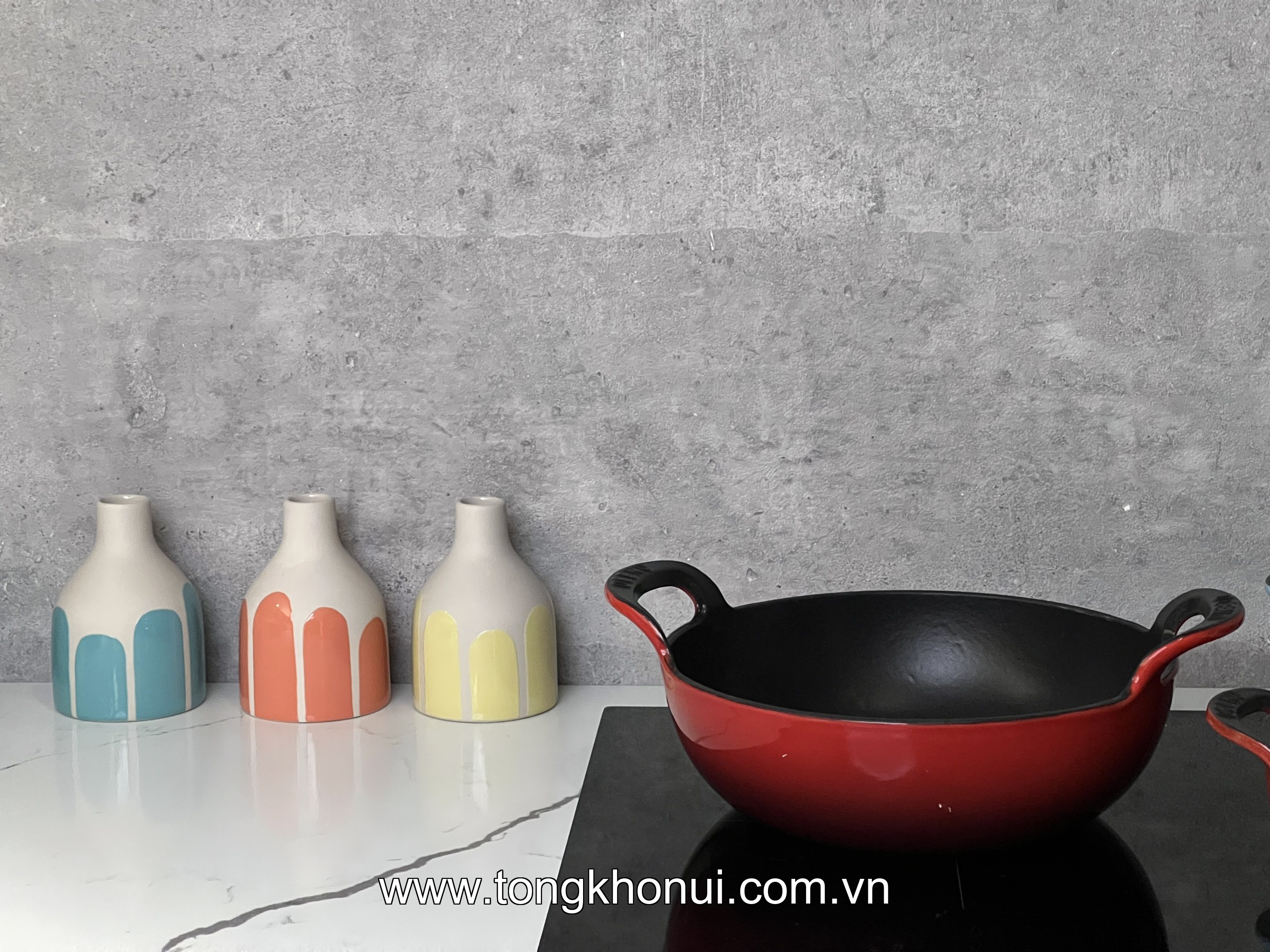CHẢO GANG OCENO SÂU LÒNG CÓ VUNG KÍNH MÀU ĐỎ, XANH MINT 20CM – MÃ OSP-1297, OSP-1303 ảnh 12