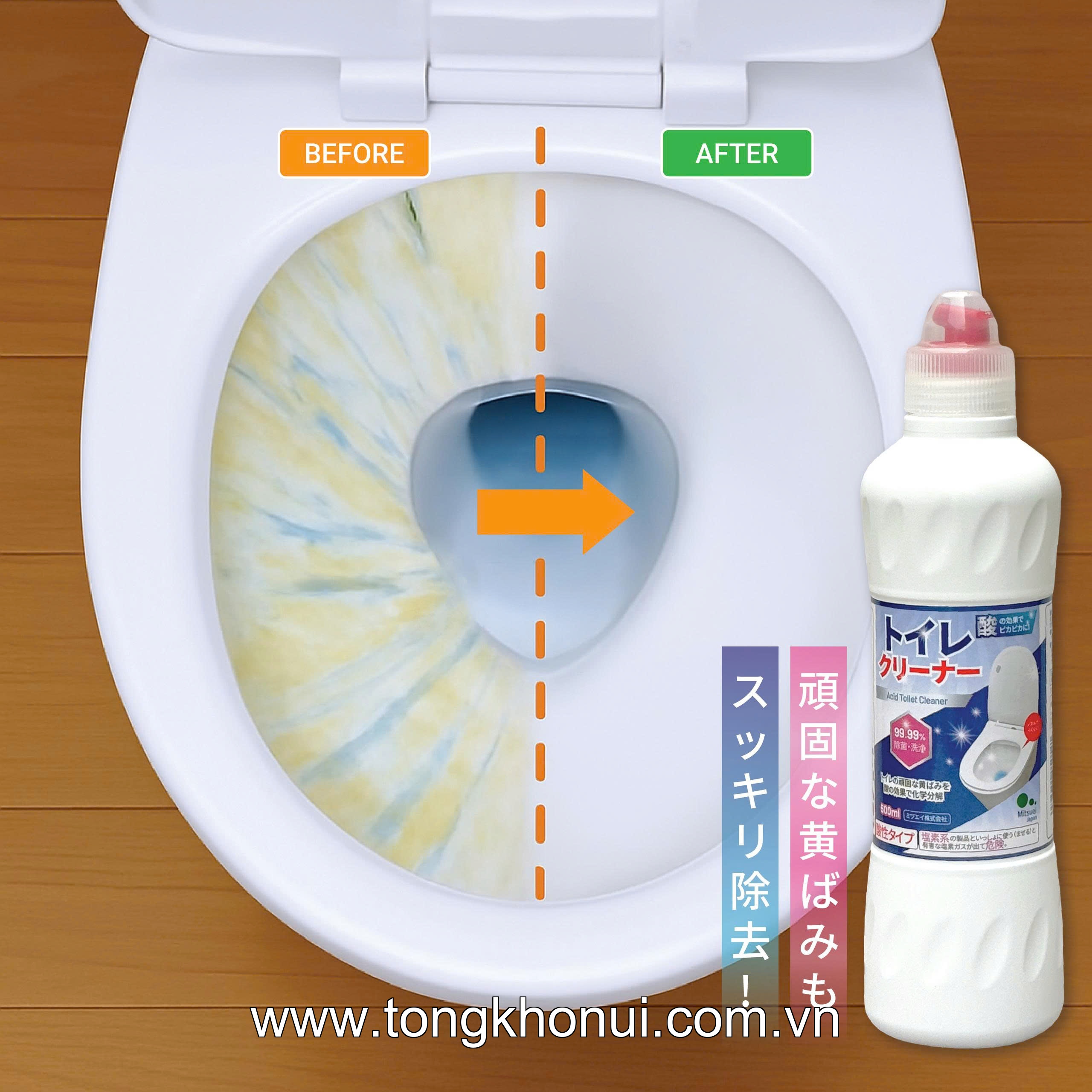 DUNG DỊCH TẨY TOILET MITSUEI NHẬT BẢN – KHÔNG MÙI, HỖ TRỢ LÀM SẠCH MEN SỨ ảnh 5